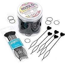 HOYOLS Hair Braiding Tools Bundle, 600 Pcs Black Hair Rubber Bands & 12 Pcs Black Quick Topsy Tail Hair Beader, Styling Accessories for Women Girls