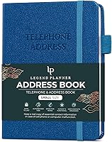 Vista 12 de Legend Planner Libreta de direcciones con pestañas alfabéticas – Libro de contactos telefónicos para números de teléfono, direcciones, contraseñas