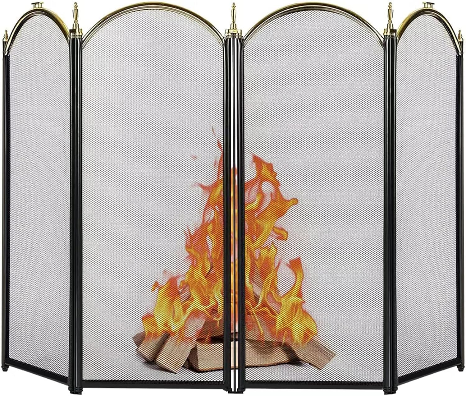 SXFYHXY Foldable Decorative Panel Screens Fireplace Spark