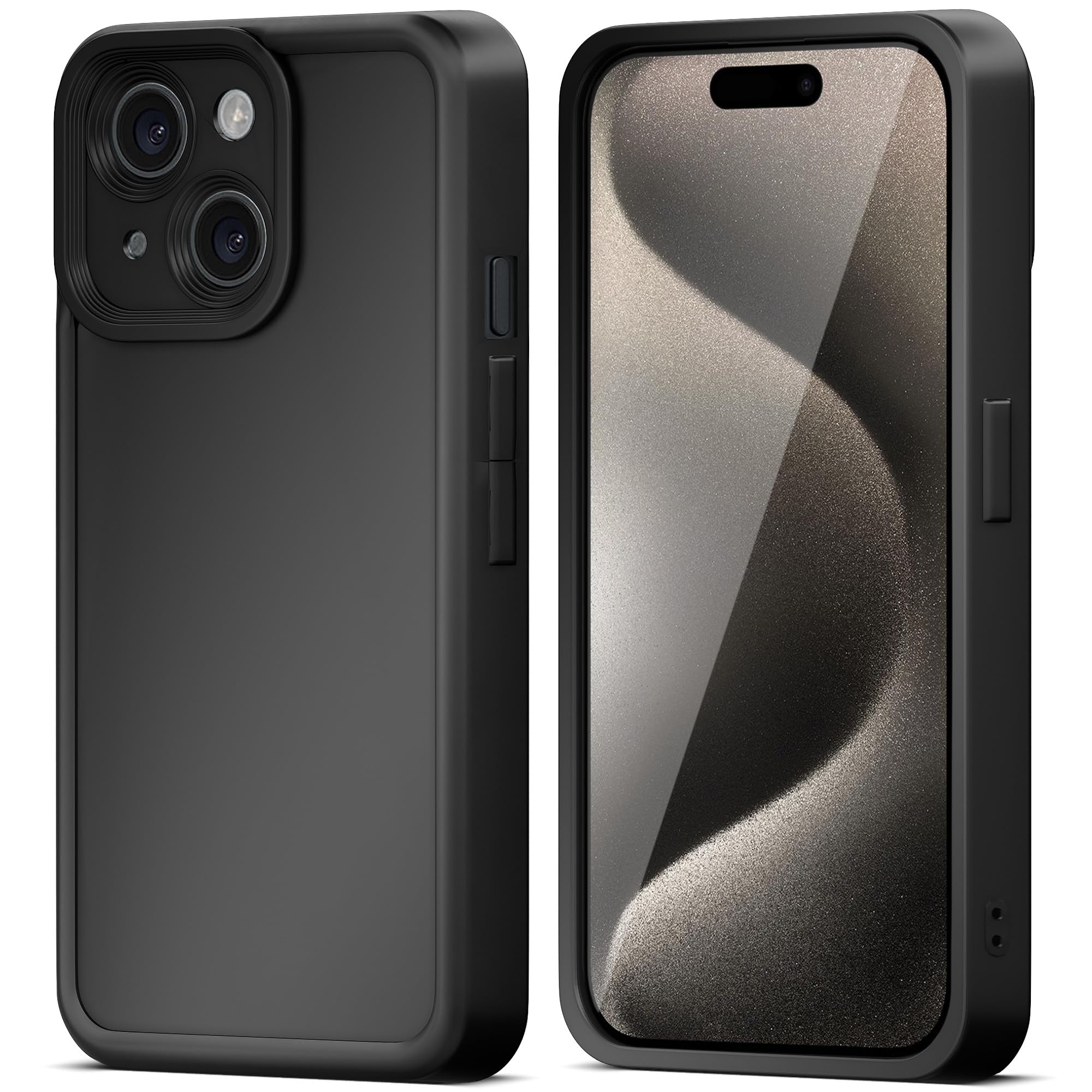 Moozy RimUP Cover per iphone 14 TPU flessibile, Custodia Antiurto con Bordi Rialzati, Ritagli Precisi e protezione per L'obiettivo della fotocamera, Anti-graffio, Bianco
