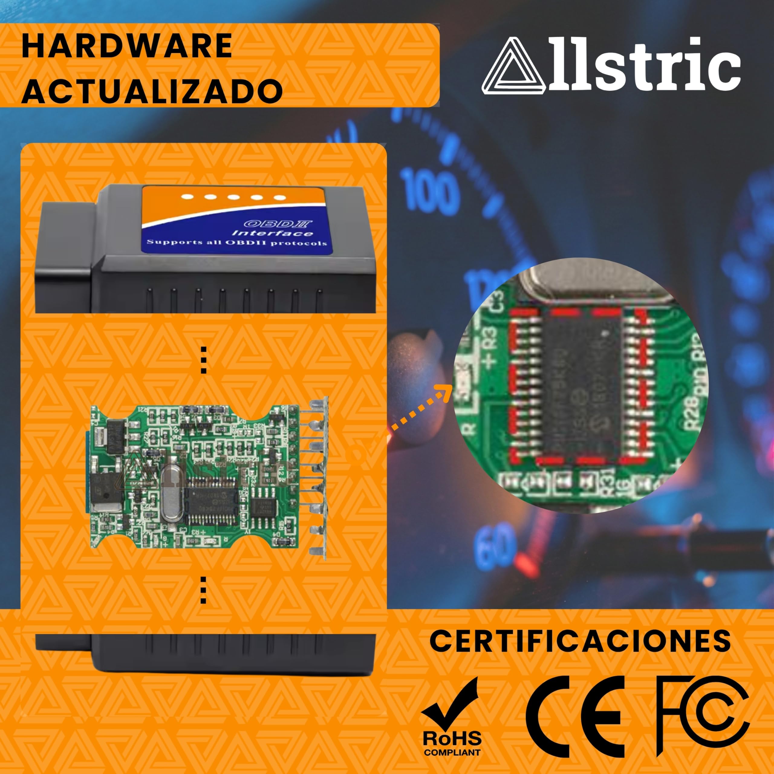 OBD2 Bluetooth para iOS, Android y Windows. OBD2 Diagnosis Coche Multimarca. Maquina Diagnosis Coche de Fallos y Errores de Motor. Escaner para Coches desde 1996 con toma OBD 2. Scanner OBD2