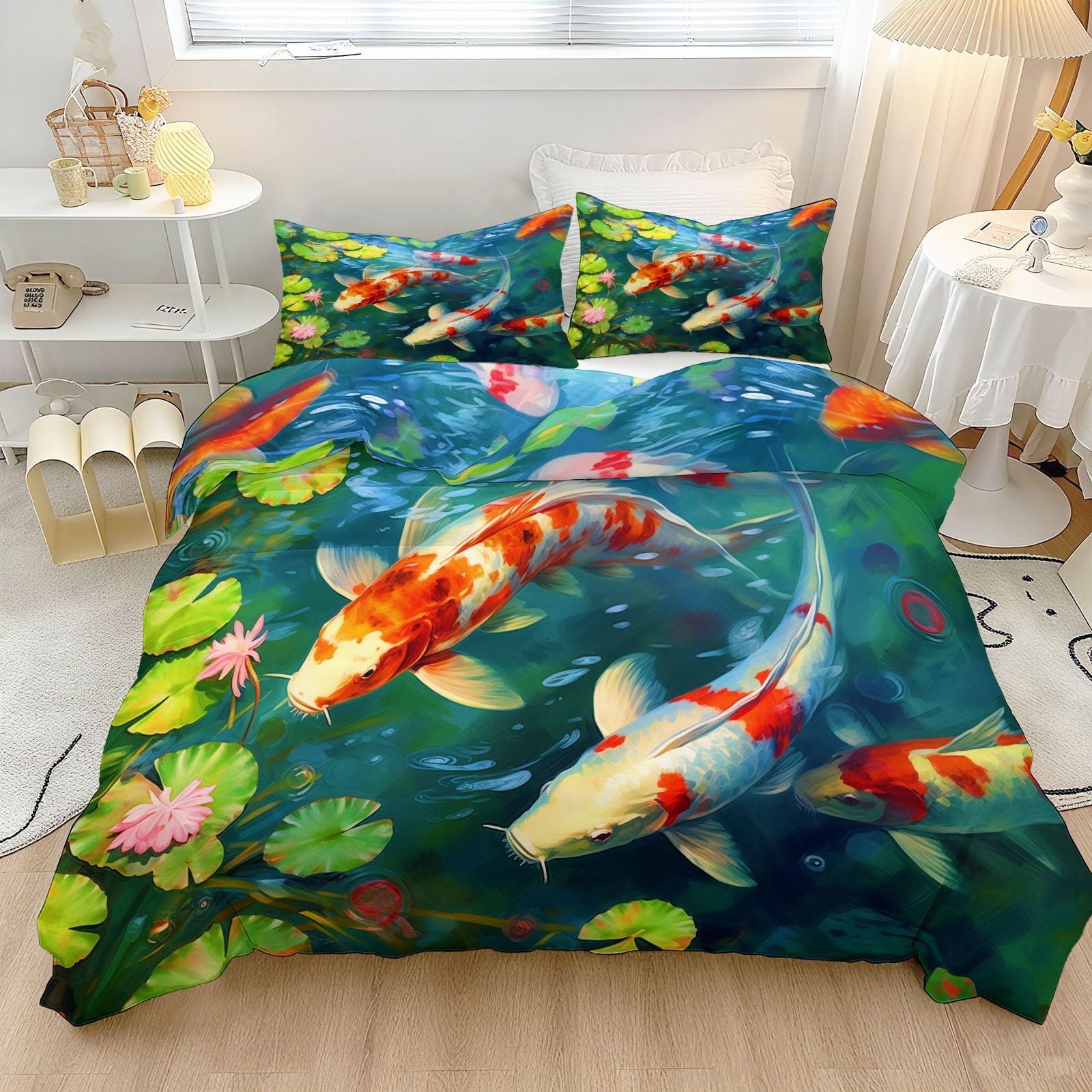 Parure de lit 200x200 cm multicolore pour revitaliser une chambre adulte