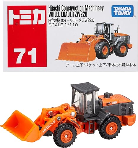 Takara Tomy Tomica 071 Hitachi Maquinaria de Construcción Cargadora de ruedas ZW220 (Caja)