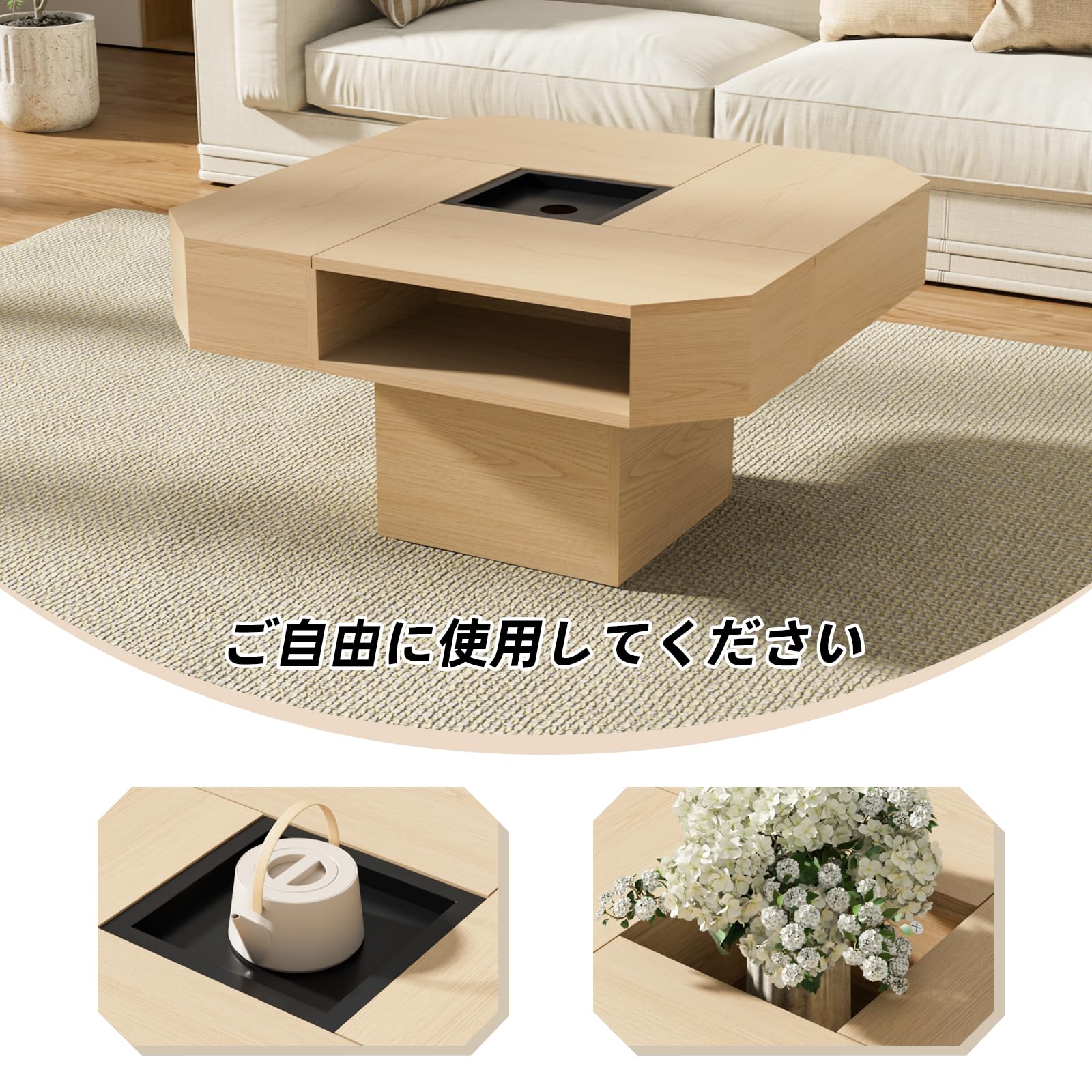 木製センターテーブル コーヒーテーブル ディスプレイラック 楽天市場】シェルフ 棚 コの字ラック 木製 ローテーブル 黒 木目