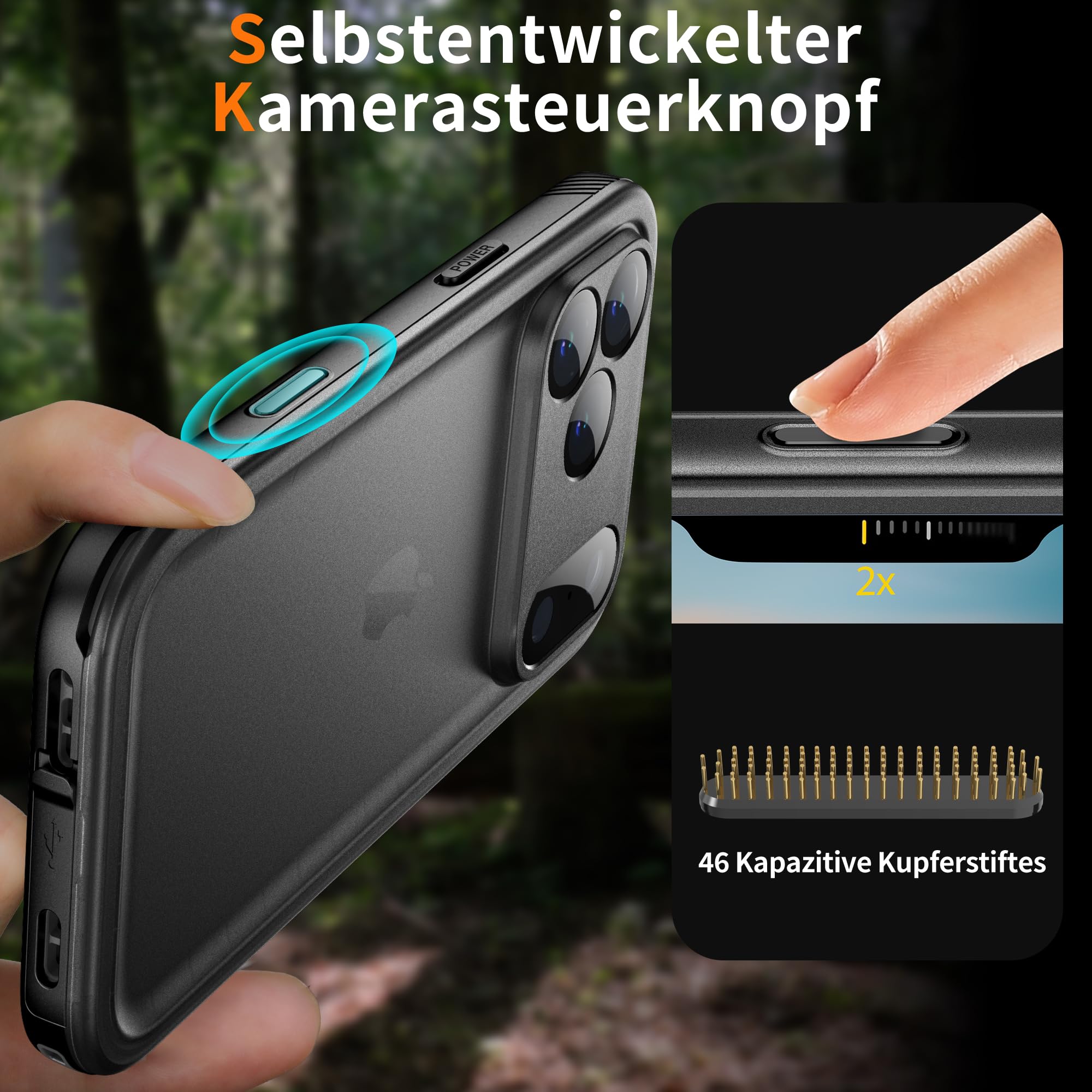 Cozycase 1S-Knopf Wasserdicht Handyhalterung Fahrrad Für iPhone 17 Pro | Anti-Diebstahl Hülle Handy Halter Motorrad Lenker Rennrad Mtb Ebike Bike Phone Holder Mount Fahrradhalterung IP68 Waterproof