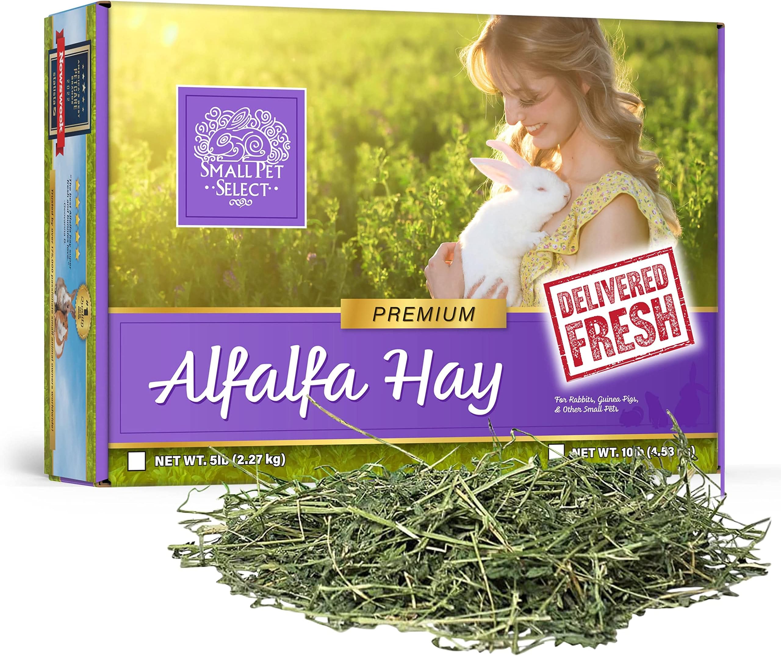 Small Pet Select Alfalfa Hay Pet Food for Young Rabbits, Guinea Pigs , Chinchillas