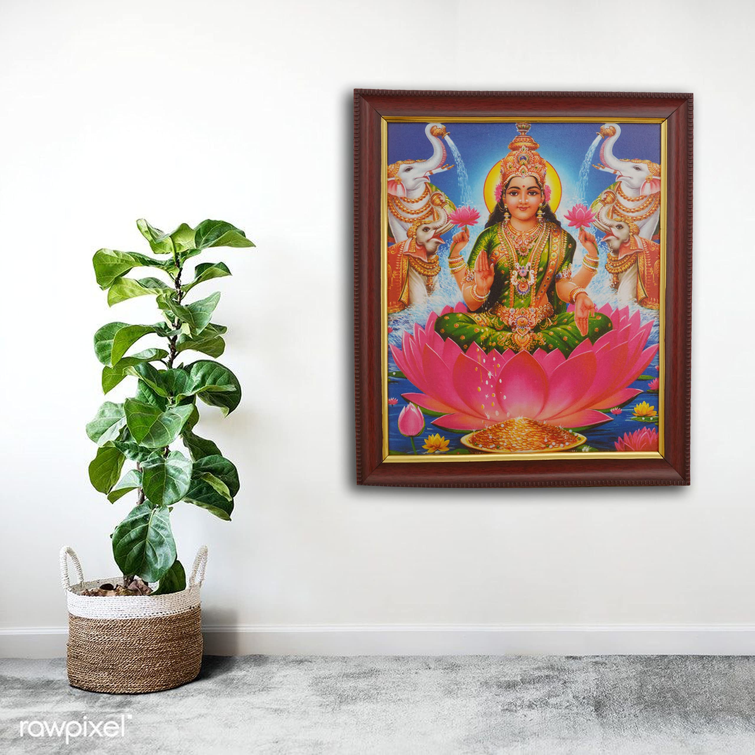 Buy MEMODELIGHT Goddess Lakshmi / Laxmi Photo Frame for Wall Hanging