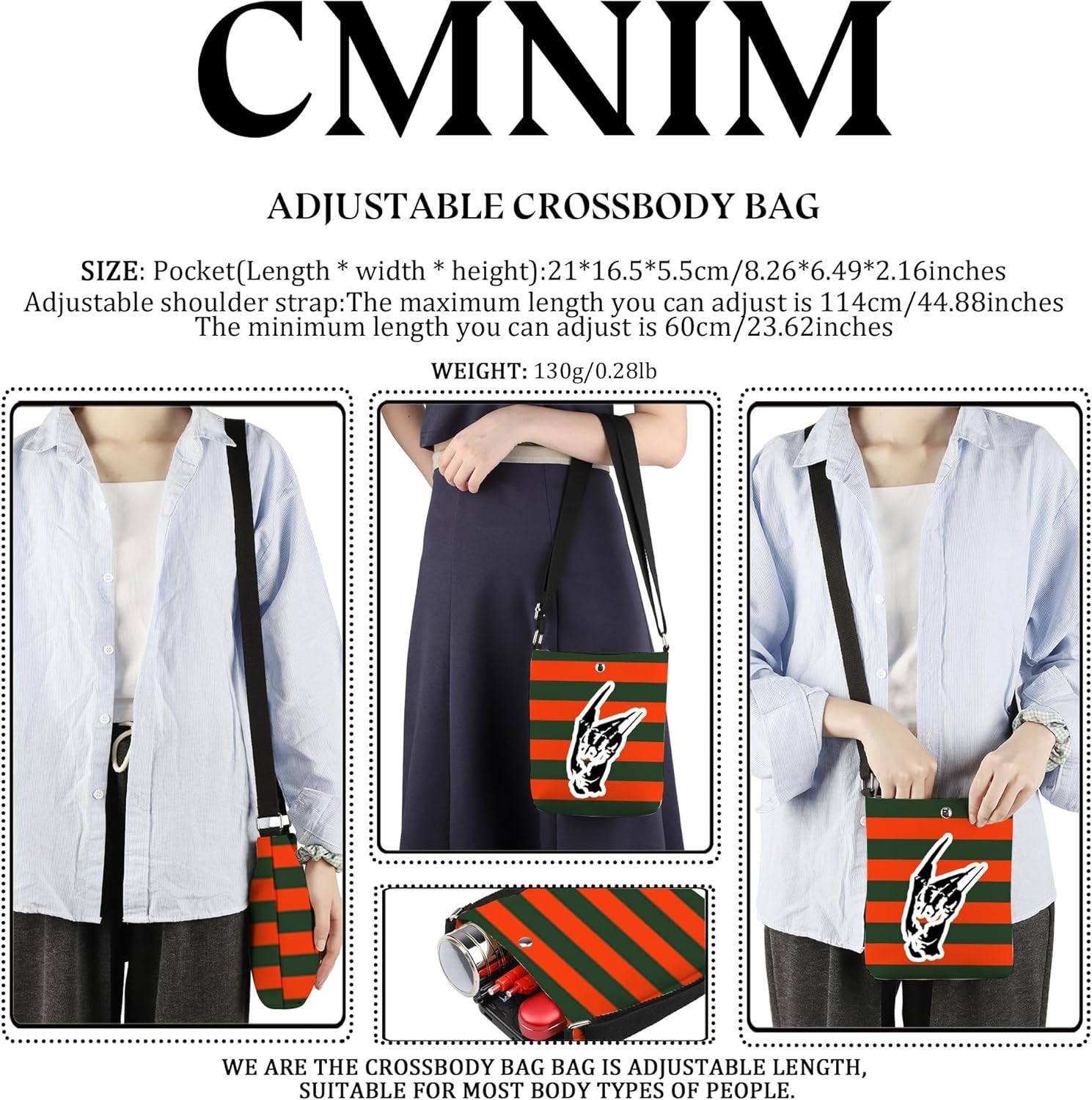 CMNIM Horror Movie Merchandise Gifts Character Crossbody Bag Movie Inspired Shoulder Scary Killer Lover - Image 2