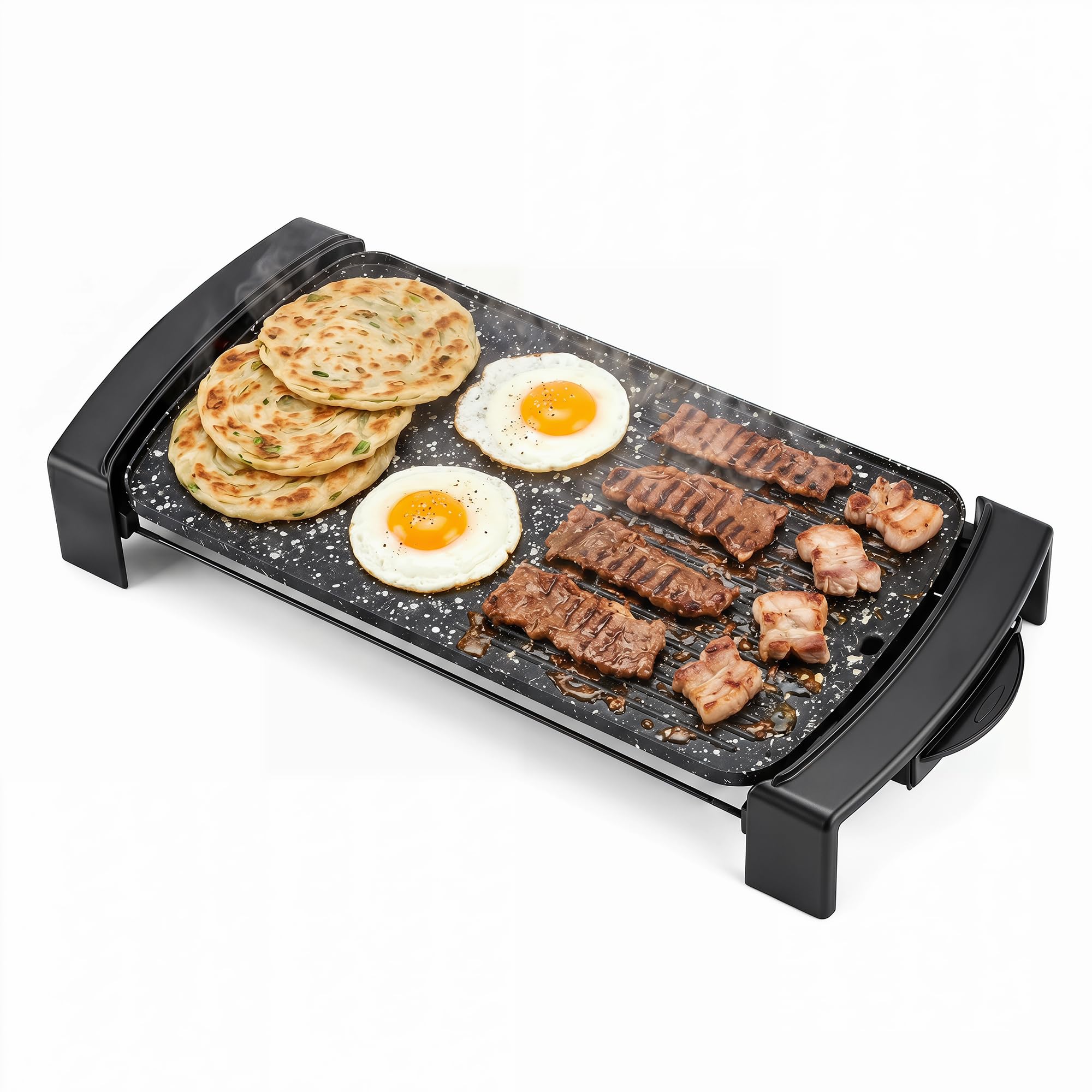 LIFEZEAL 2 en 1 Plancha Électrique 2150W, Grill Électrique Antiadhésif