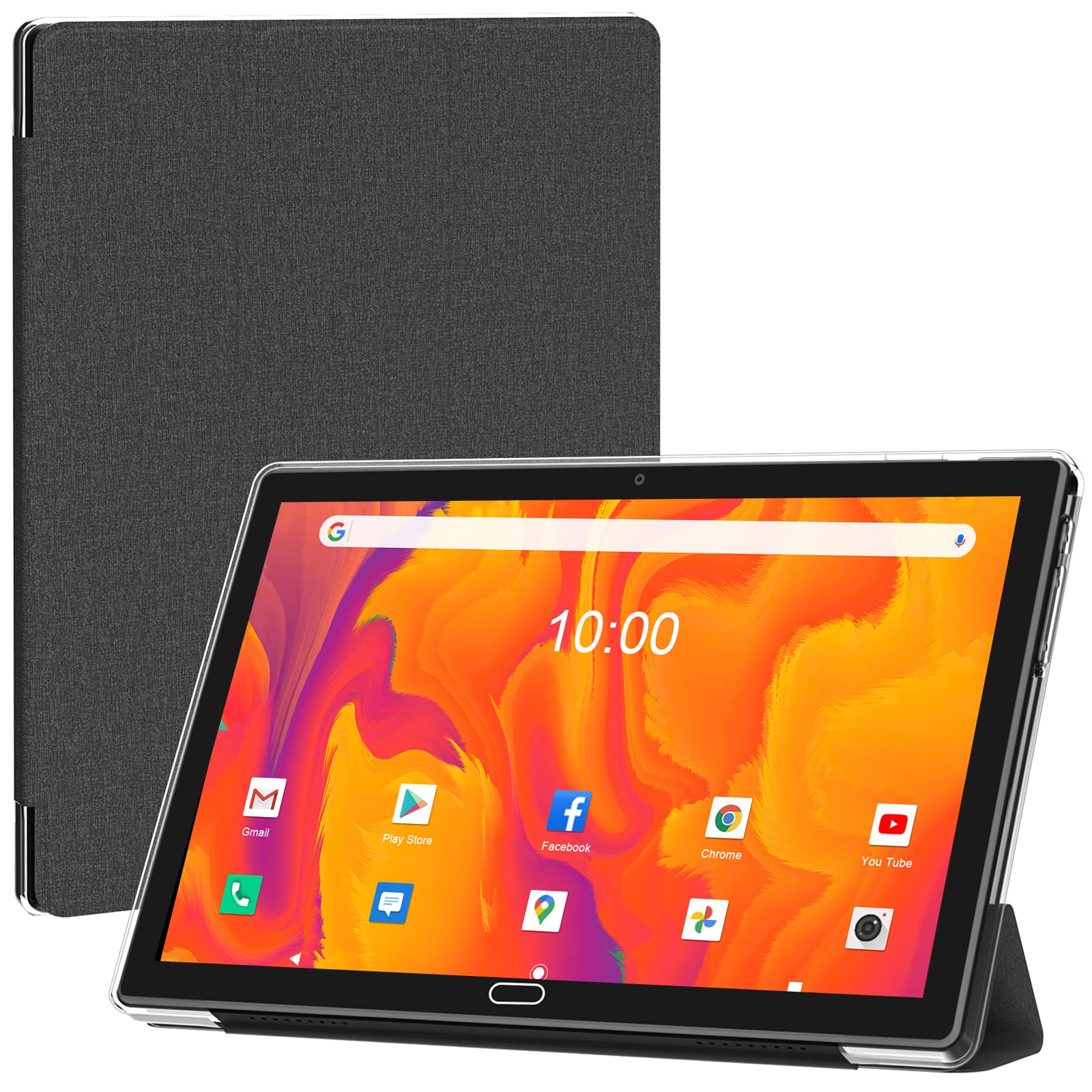 Tablet Case for ANTEMPER10 inch Tablet, Leather Stand Cover Compatible Lectrus 10.1, Victbing 10, Hoozo 10, Winsing 10, Android Tablet, Grey