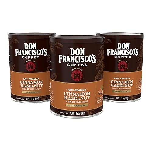 Miniatura 7 de Don Franciscos Coffee Vanilla Nut Flavored Sabor de Nuez y Vainilla 100 café Arábica molido 3 latas de 12 oz