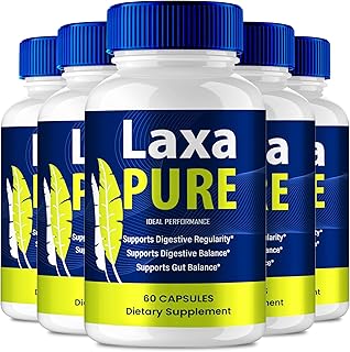 IDEAL PERFORMANCE Laxa Pure Capsules, LaxaPure Gut Health & Digestion Support Supplement, All Natural Formula Supports Gut Health, Maintain Digestive Health & Comfort, Laxa Pure Reviews (5 Pack)