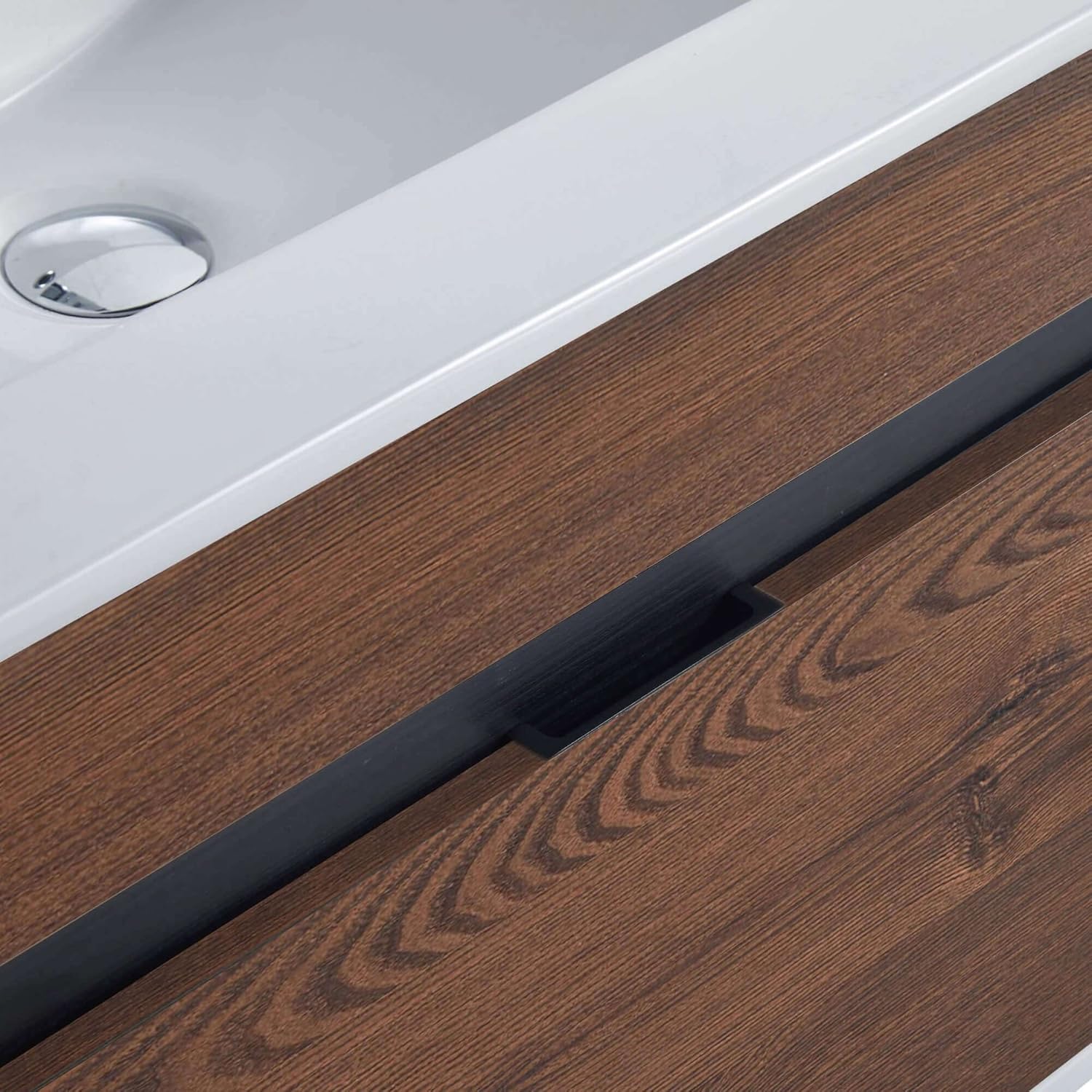 50% Off Discount Fine Fixtures - Wall Mount Bathroom Vanity And Sink, Knob Free Design - Alpine Collection -