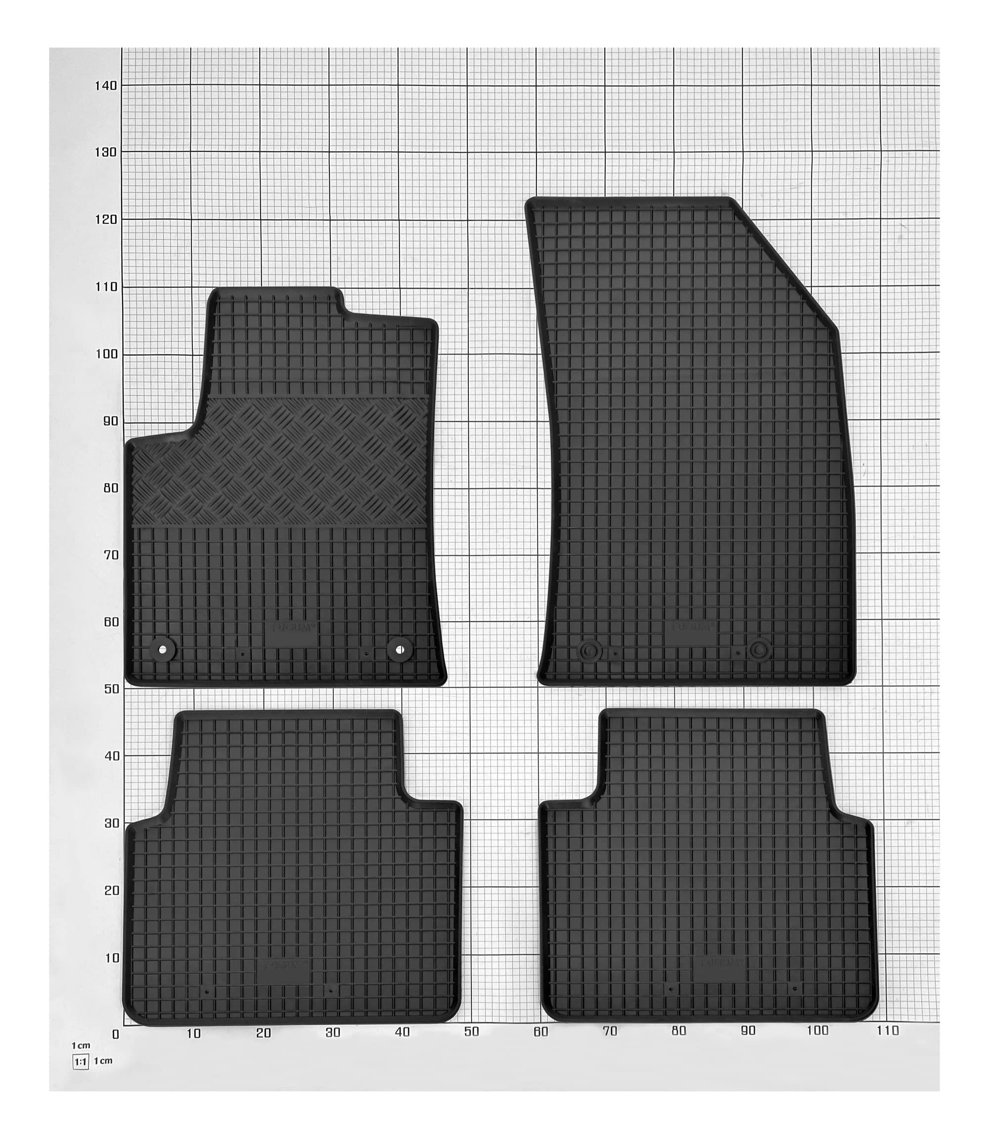 Passgenaue Kofferraumwanne und Gummifußmatten geeignet für OPEL Crossland X ab 2017 + Gurtschoner