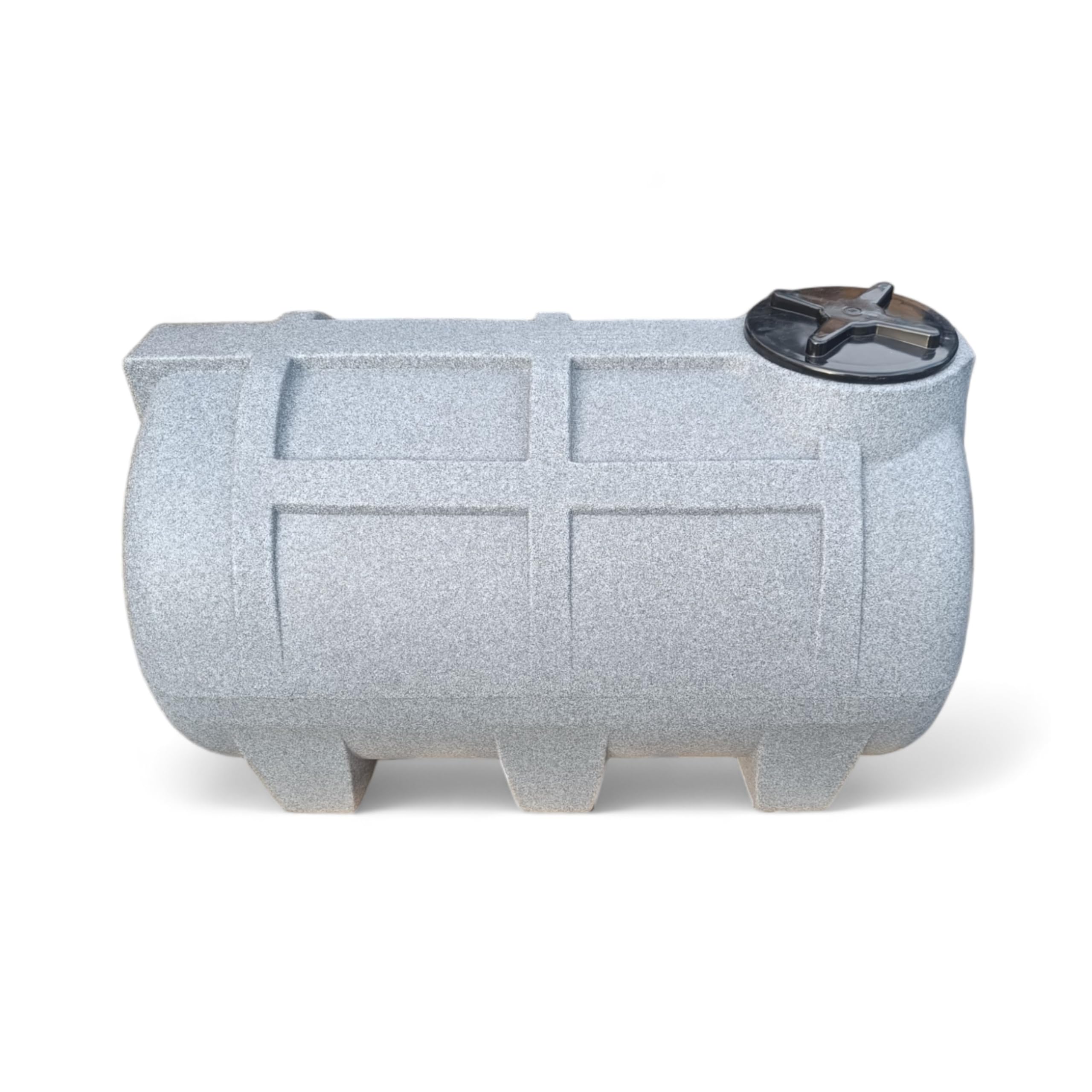 Varile Serbatoio per acqua potabile da 250 l, senza BPA, filettatura in ottone integrata da 3/4", adatto per alimenti, orizzontale (granito)