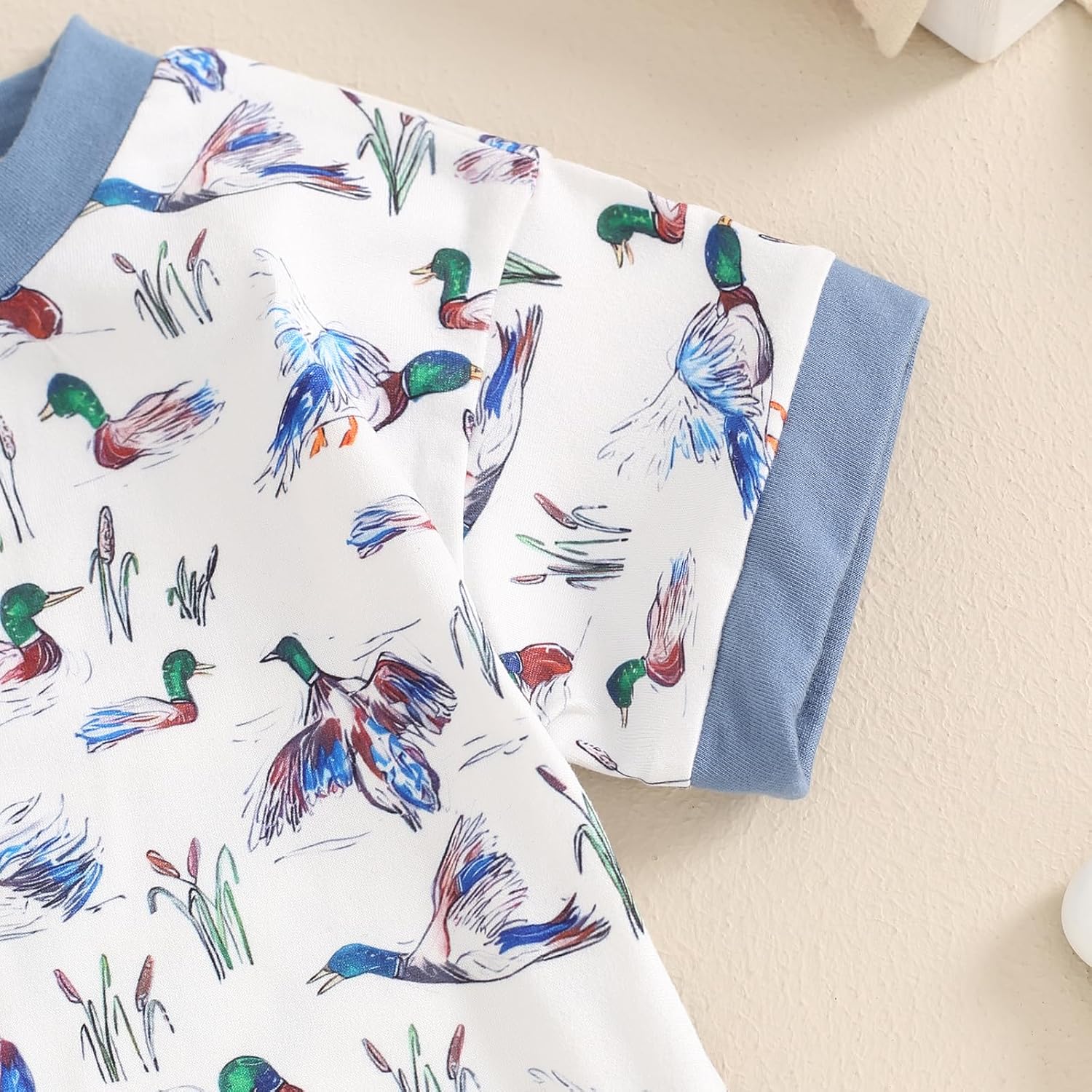 Biayxms Infant Baby Boy Girl Mallard Duck Romper Short Sleeve Animal Duck One Piece Bodysuit Tops Hunting Baby Clothes - Image 5