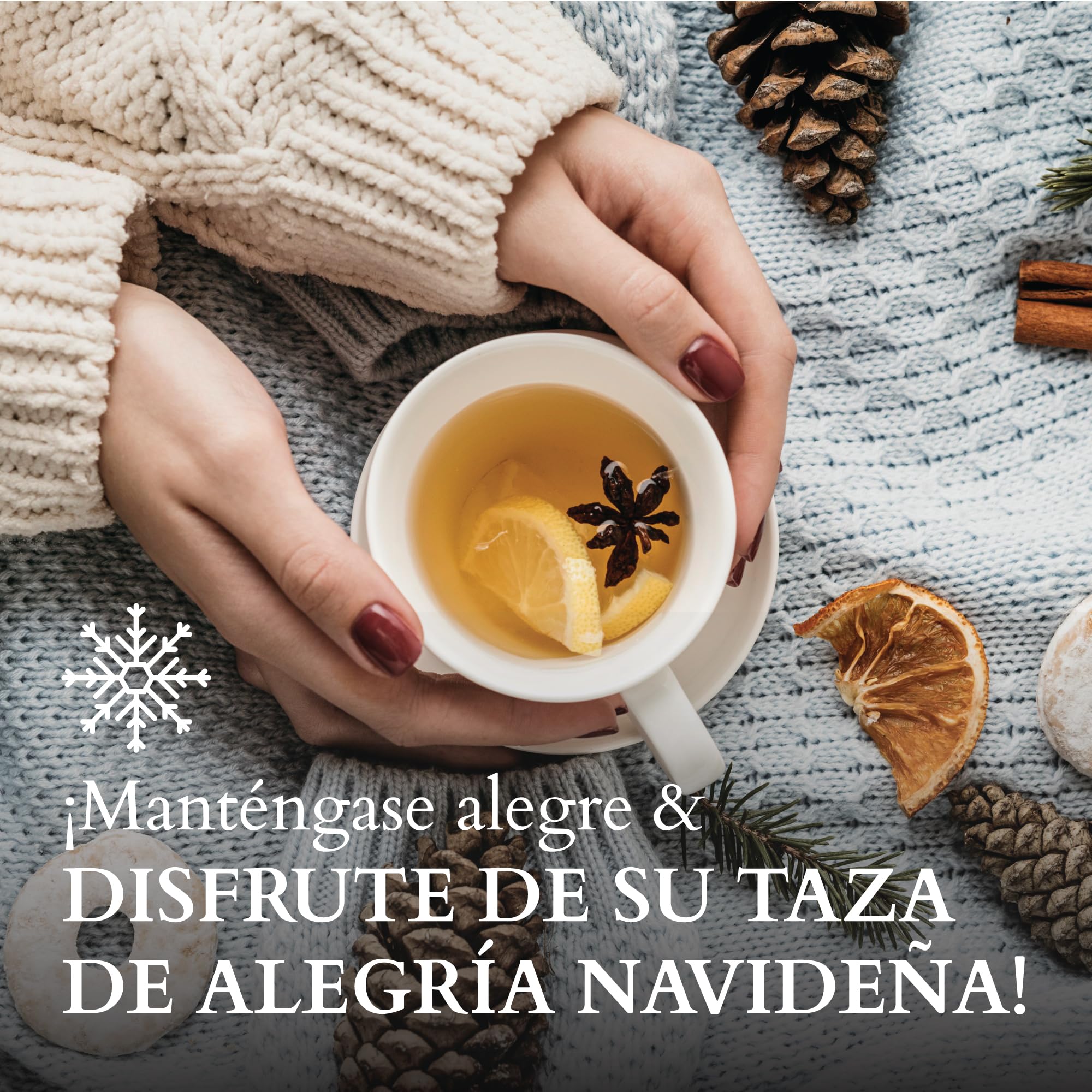 Alpi Nature Calendario de Adviento de Té 2025, Set de Regalo de Té Navideño, Calendario Navideño 2025, Selección de 24 Tés Negros, Verdes, de Frutas y de Hierbas, 24 Tarros