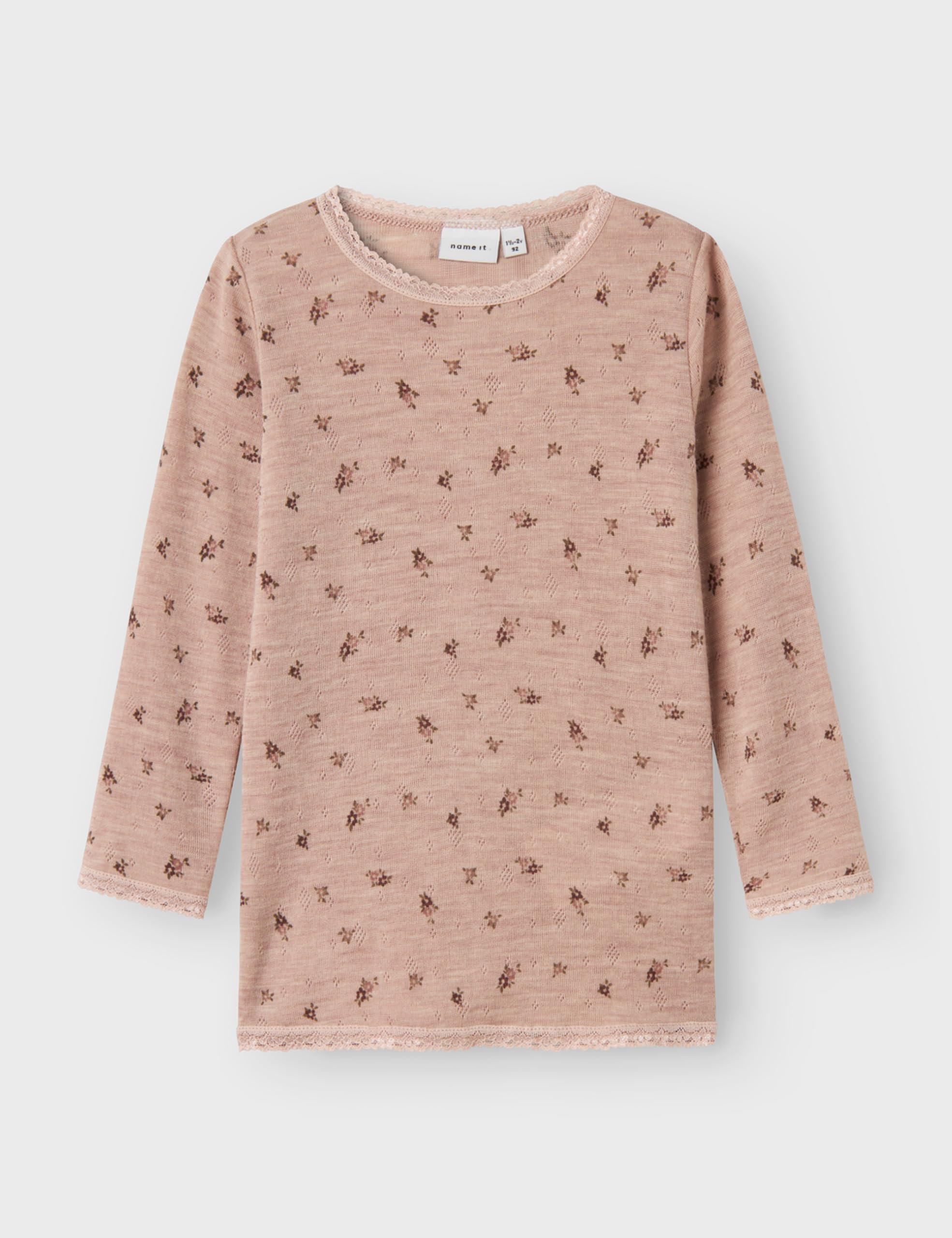NAME IT Girl Oberteil mit Langen Ärmeln Merinowoll | Long Sleeved Top