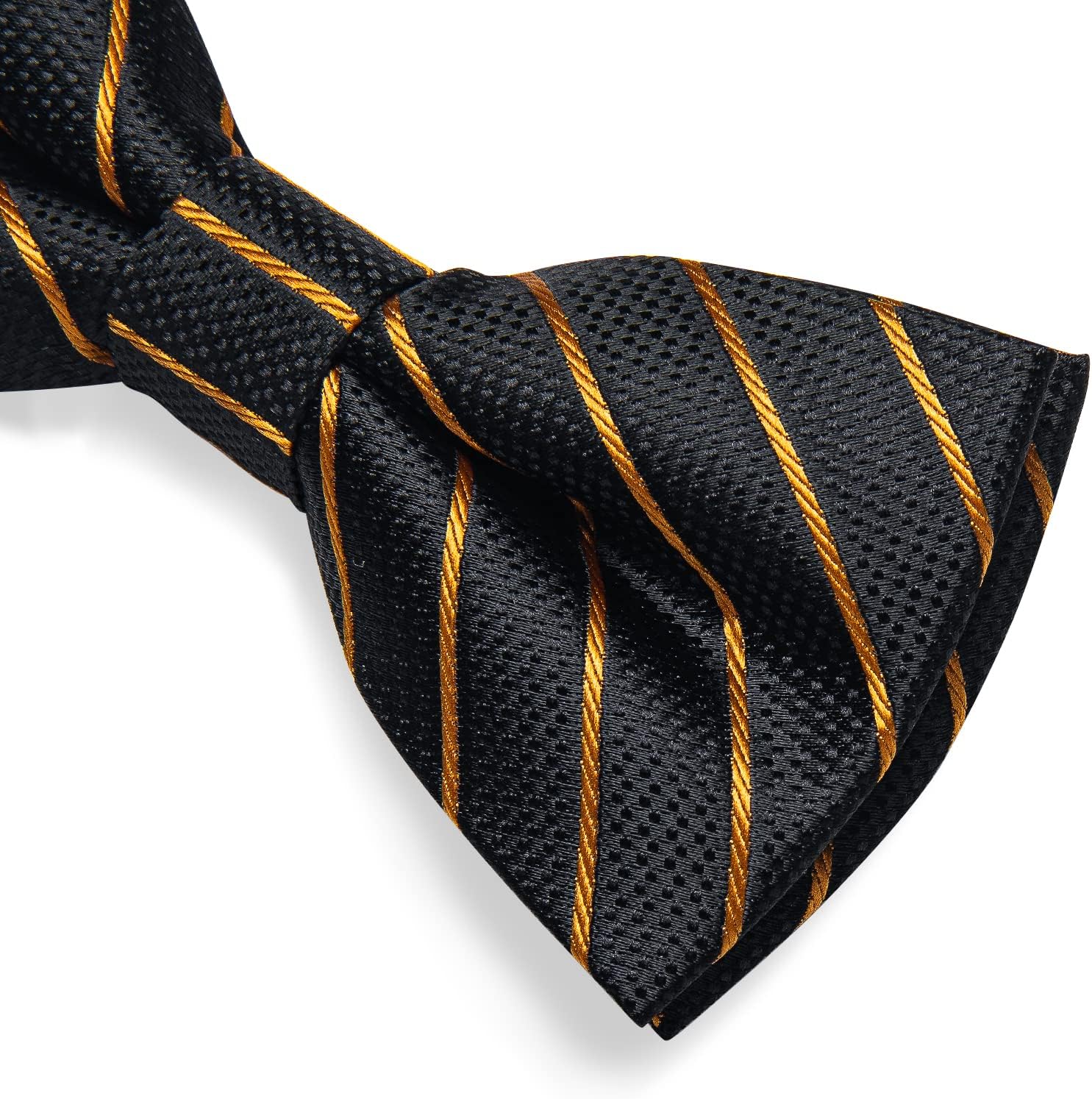 DiBanGu Pre-Tied Bow Ties for Men Silk Adjustable Tuxedo Bowties Pocket Square Cufflinks Set with Lapel Pin Jacquard Woven - Image 5