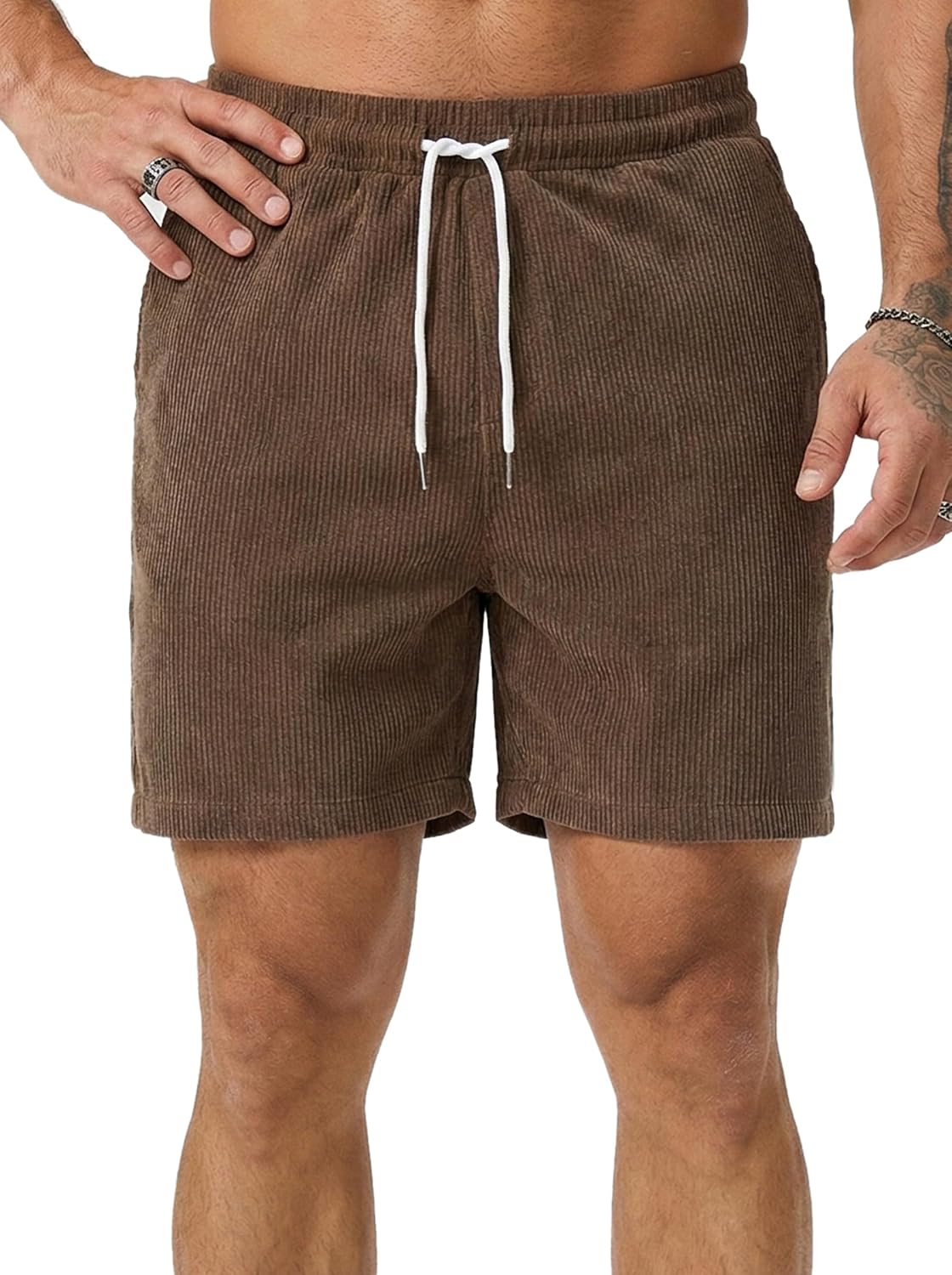Shasmi Men's Corduroy Textured Casual Shorts with Drawstring Waist | Loose Fit Summer Beach Shorts for Men | Breathable So... - Review, Price and Buying Guide