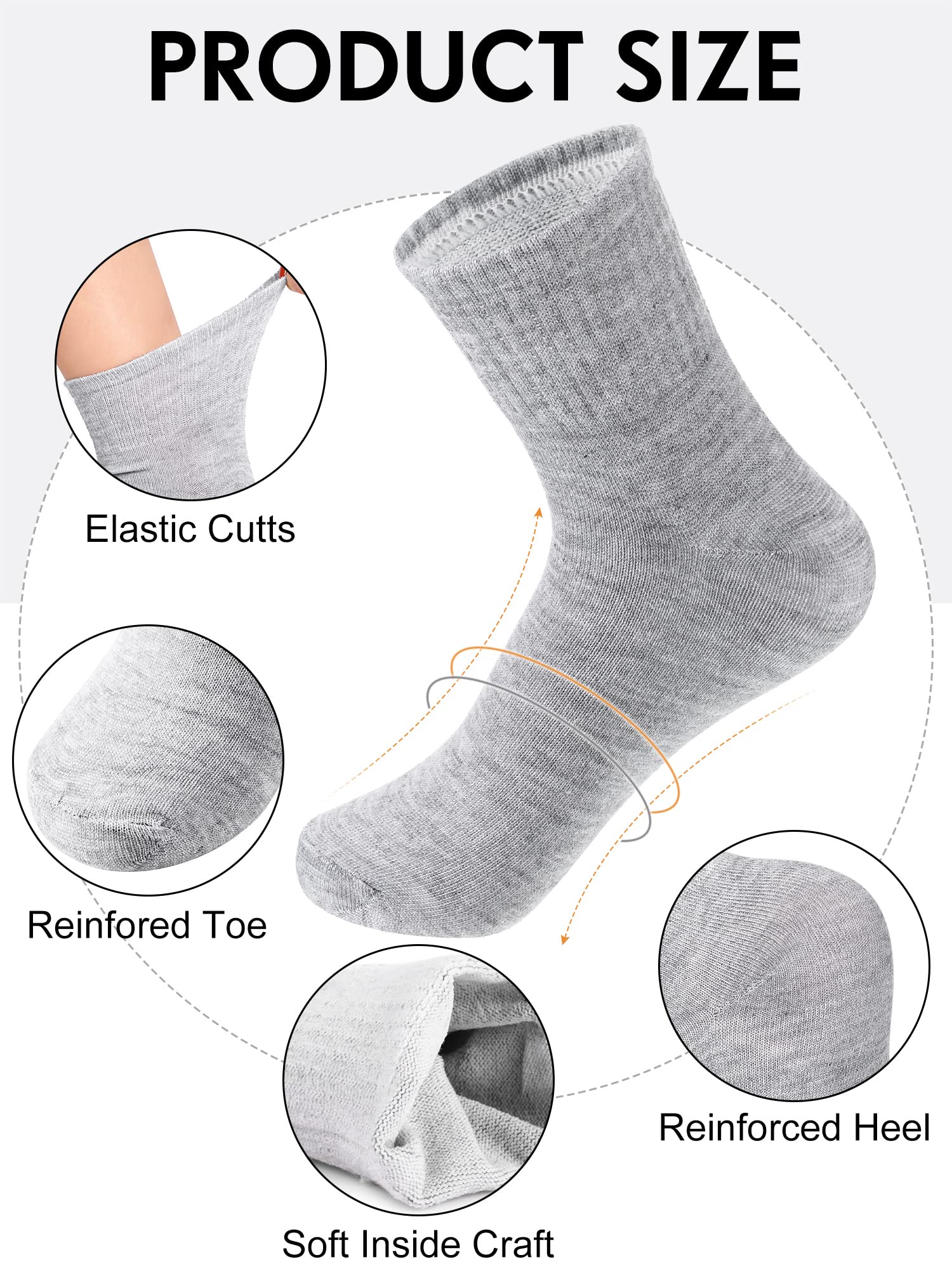 Tarpop Lot de 100 paires de chaussettes de sport décontractées anti-humidité pour homme et femme
