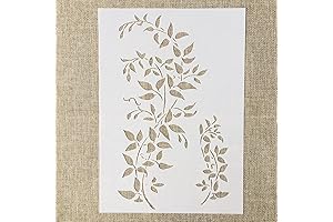A4 Size Wall Painting Tree Vine Leaves Reusable Stencil Templates