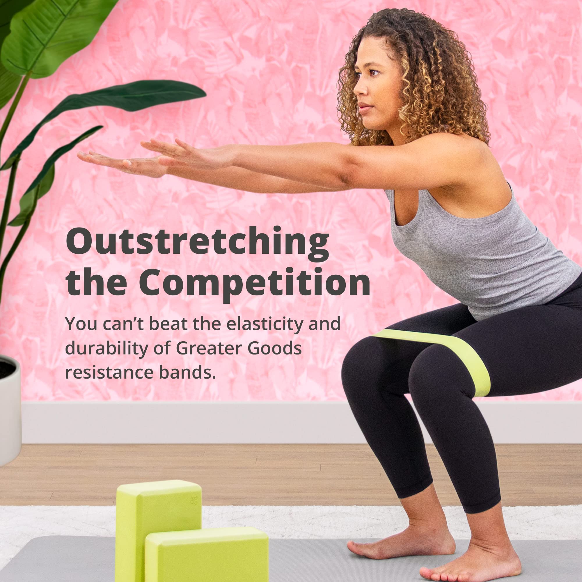 Greater Goods Resistance Bands Set Of 5 – Yoga, Pilates, Therapy & Home Workouts