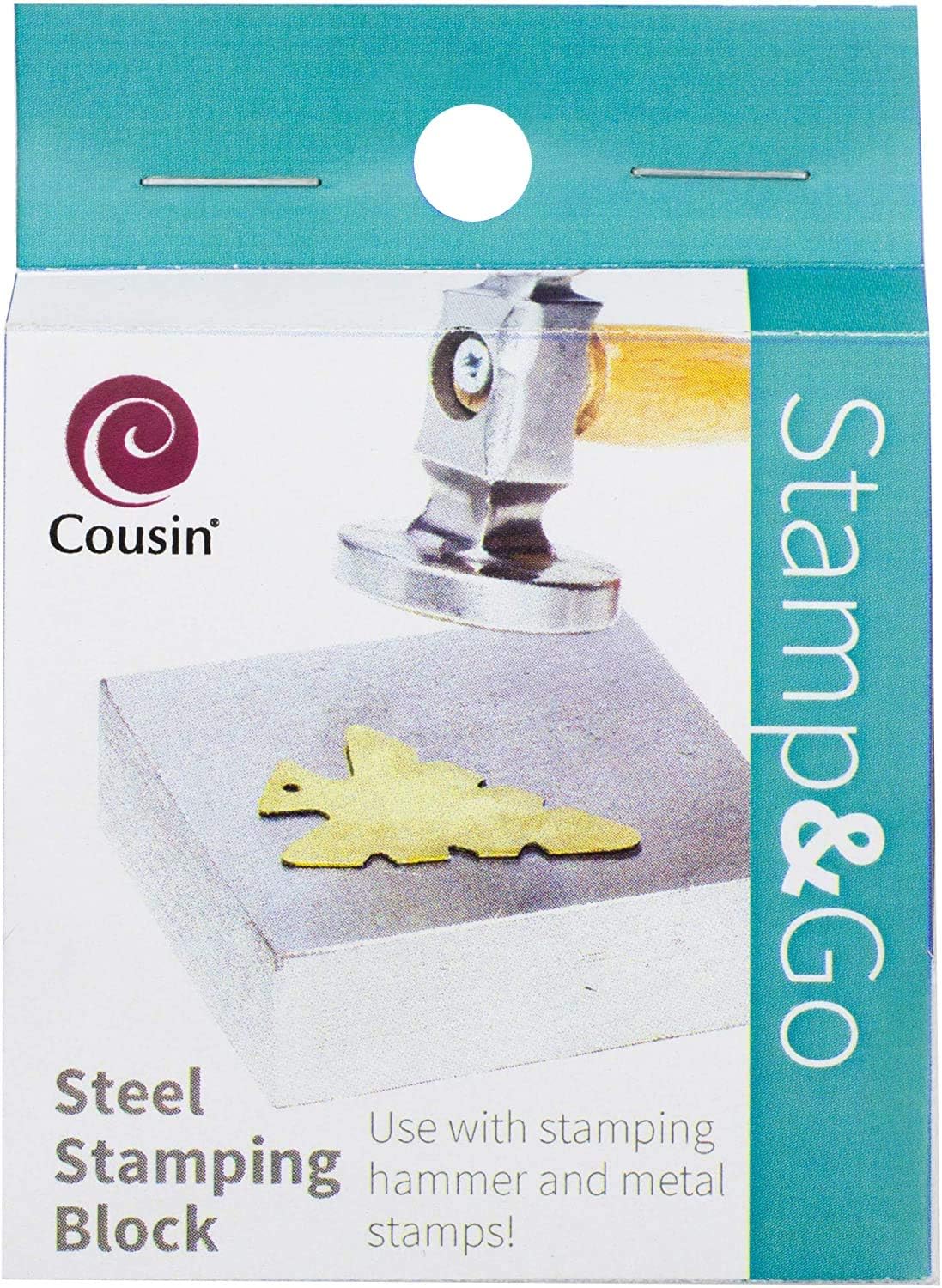 Cousin DIY 34708703 Stamp & Go Steel Stamping Block, Silver