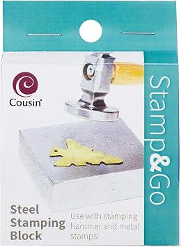Cousin DIY 34708703 Stamp & Go Steel Stamping Block, Silver