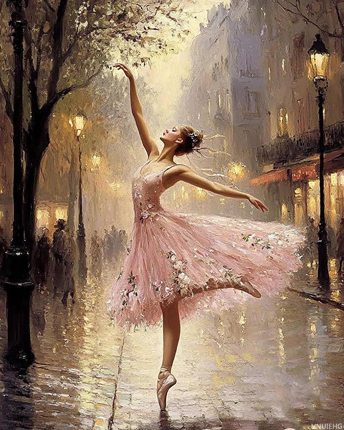 VNUIEHG Paint by Numbers Kit for Adults Beginners, Dancing Ballet Acrylic Adult Paint by Number Kits on Canvas, Dancing Ballet Digital Oil Number Painting Kits for Home Decor Gift 16" W x 20" L