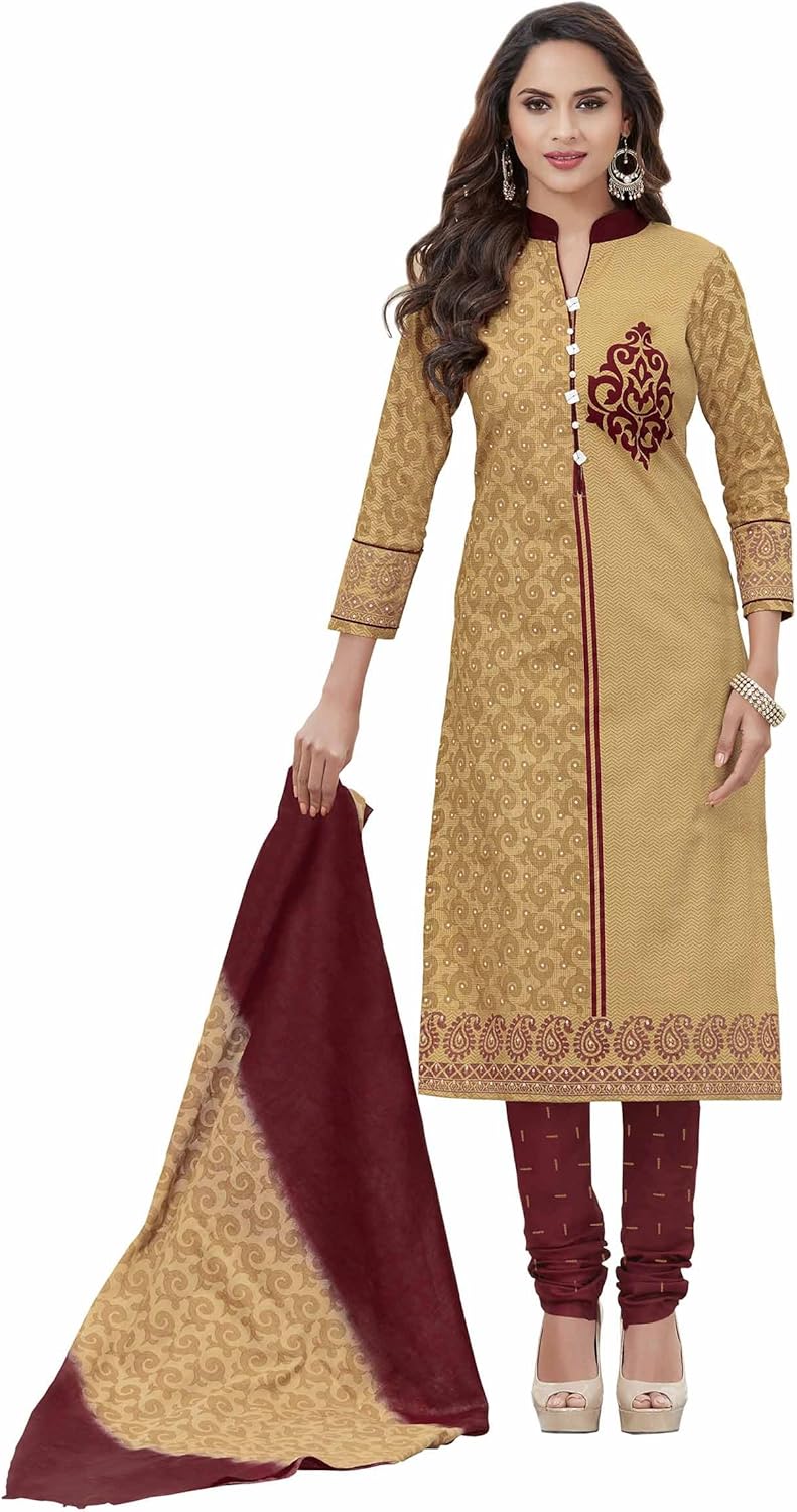 Miraan Women's Cotton Printed Readymade Salwar Suit