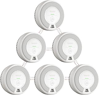 X-Sense Wireless Interlinked Combination Smoke and Carbon Monoxide Alarm, 10-Year Battery Powered Interconnected Fire and CO Detector, SC06-W (RF Interconnected), Link+, 6-Pack