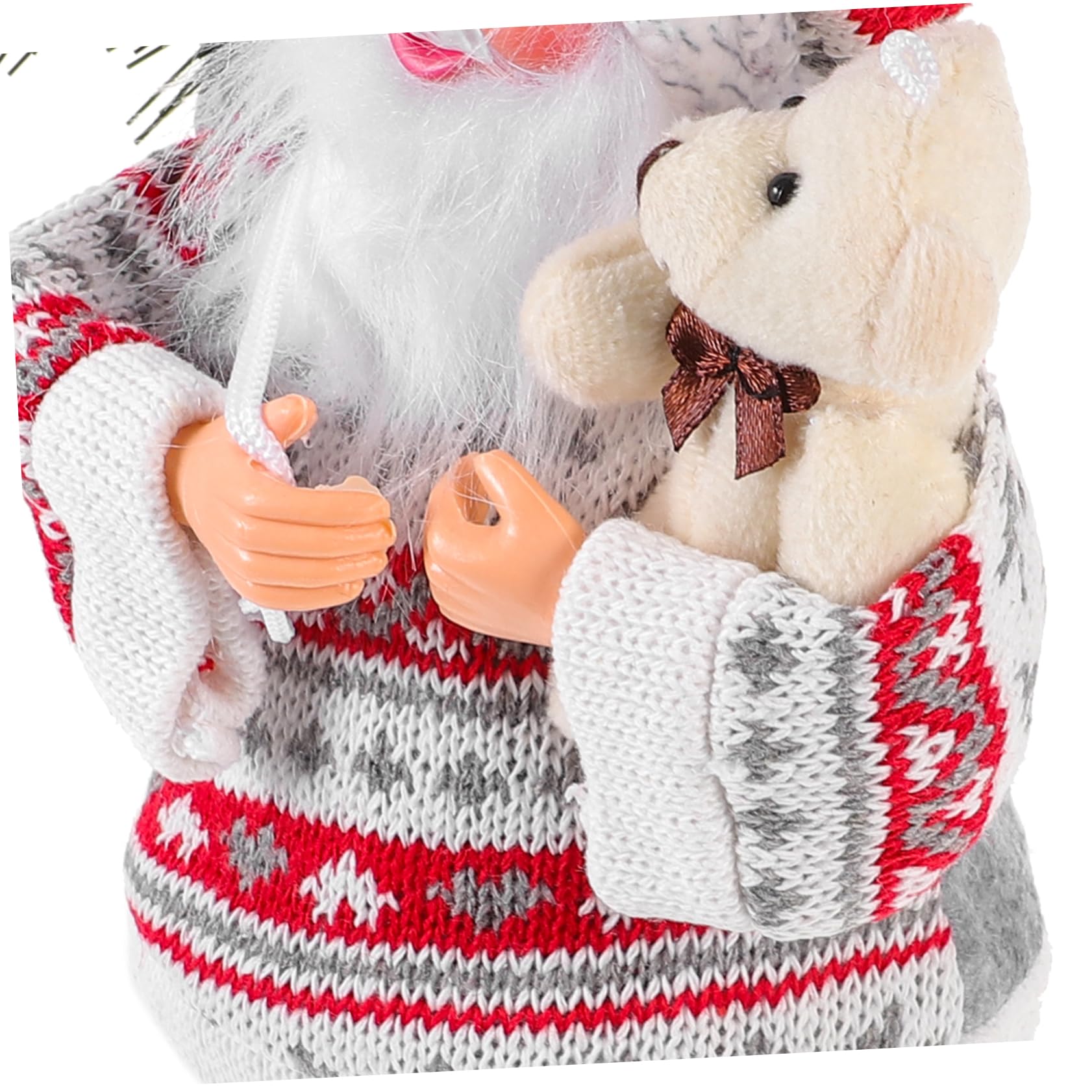 POPETPOP 2 Pezzi Babbo Natale Bambola Decorazione Natalizia Babbo Natale Statua In Piedi Grigio Rosso Clause Scultura Peluche Ornamenti Decorazioni Illuminate Statue Tradizionali Cartone