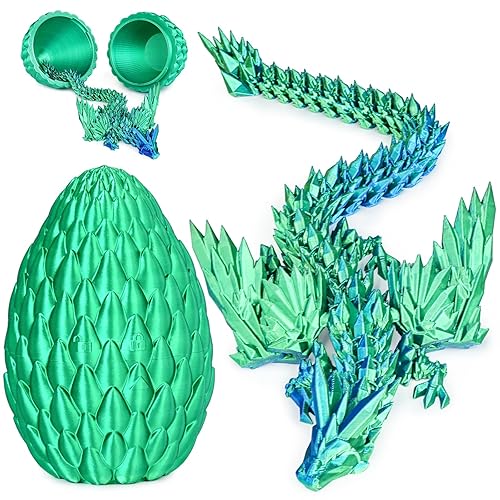 3D Printed Dragon Eggs with Articulated Fly Dragon Inside, Collectible