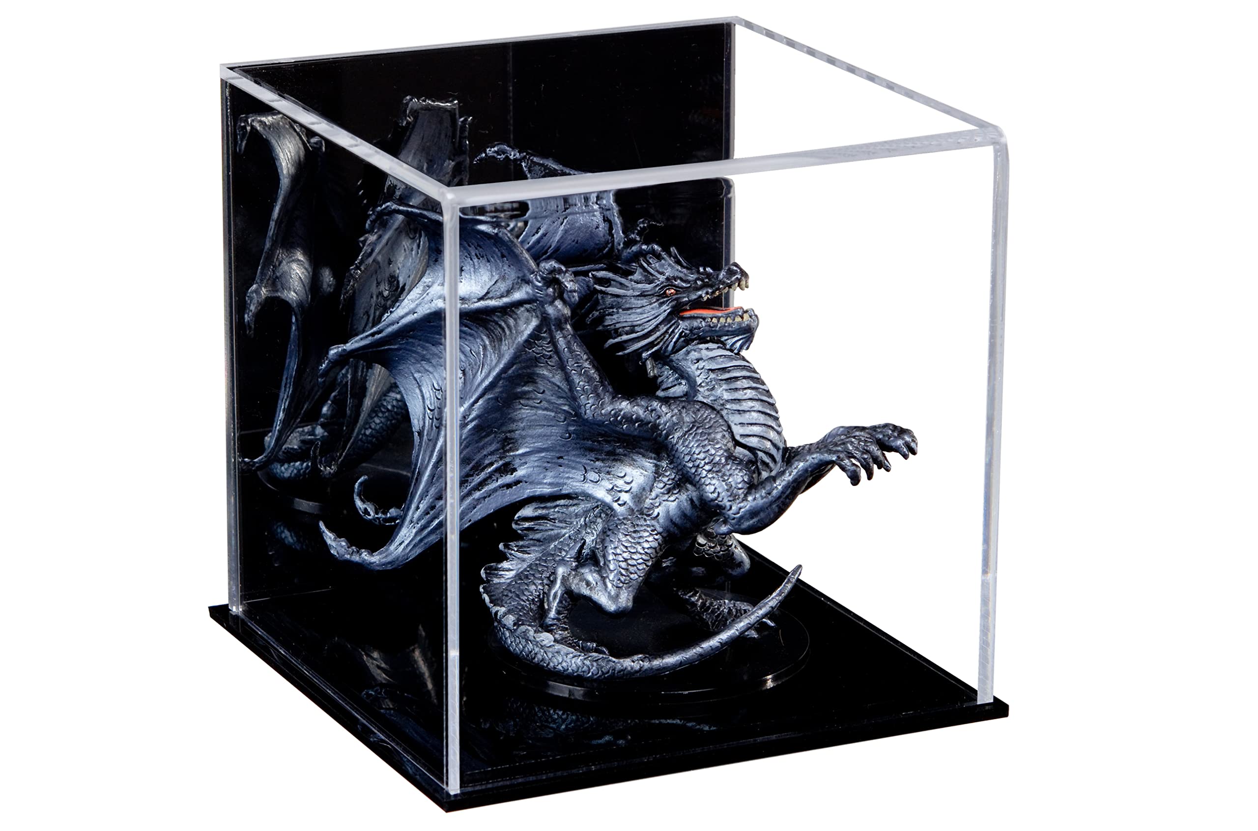 Better Display CasesAcrylic Versatile Display Case with Mirror Case and Black Base - 8" x 8" x 8" (V32/A059)