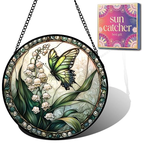 Butterfly Lily of the Valley Sun Catchers Indoor Window Gifts