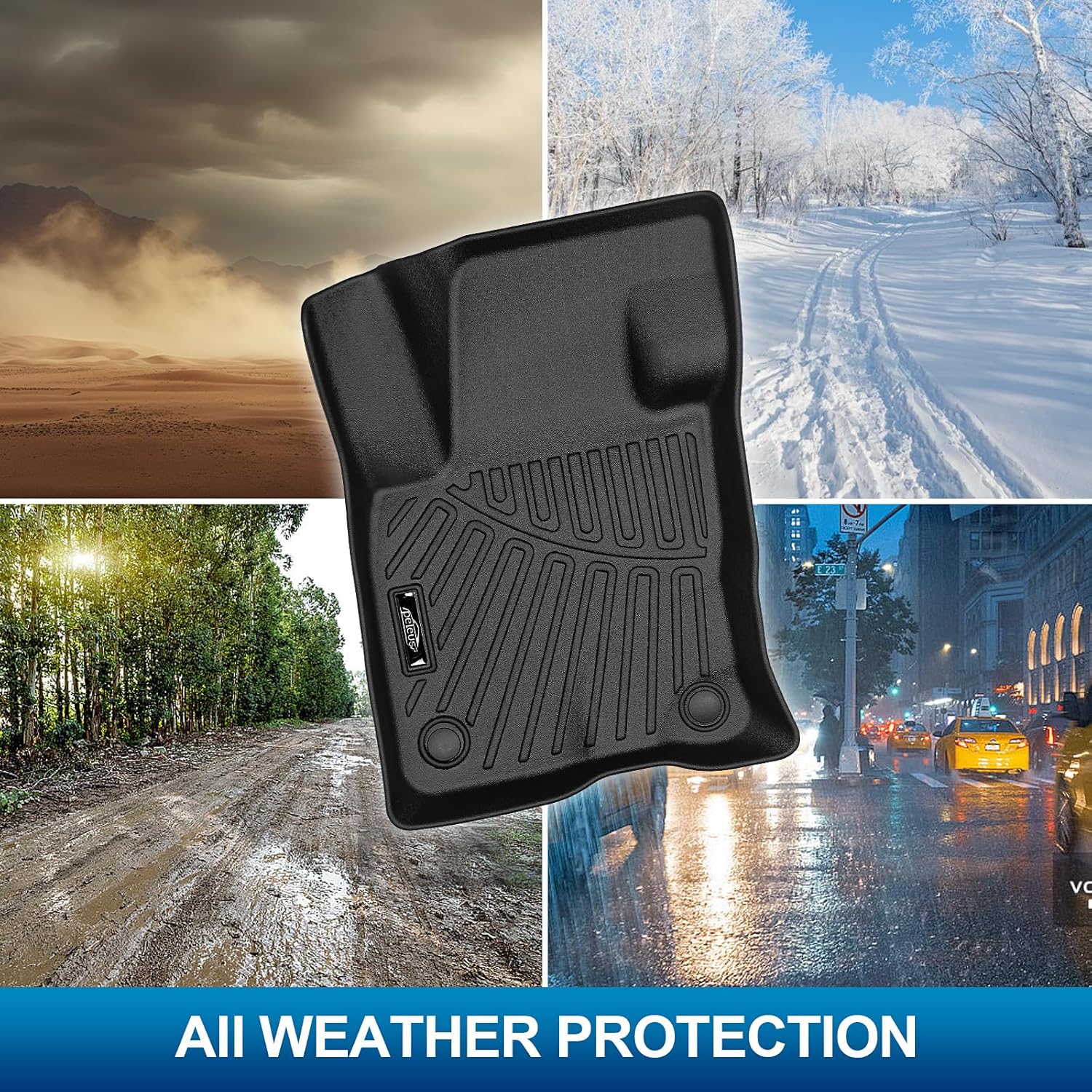 Peleus Floor Mats for Ford Escape 2020-2025 2026 (Not for Hybrid) Floor mats,TPE All Weather Protection Car Floor Liners with Cargo Liner Backrest Mat for Ford Escape - Image 5