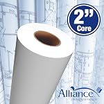 Alliance Papier grand format 24” x 150' CAD Rouleaux 92 C'est brillant. 20lb - 4 Rouleaux par carton - Encre Jet Bond Rolls avec 2" Noyau