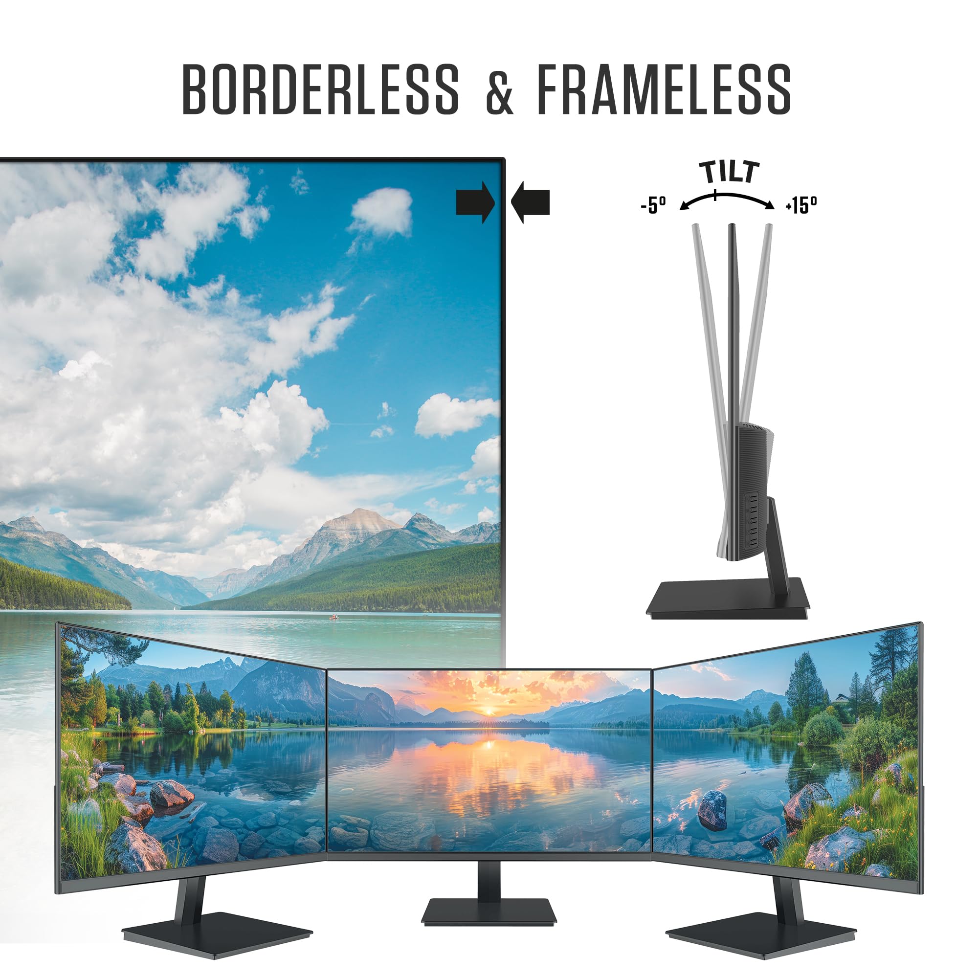 Monitor 22 Pollici, Schermo 22 VA 100Hz, Full HD 1920X1080, VGA HDMI