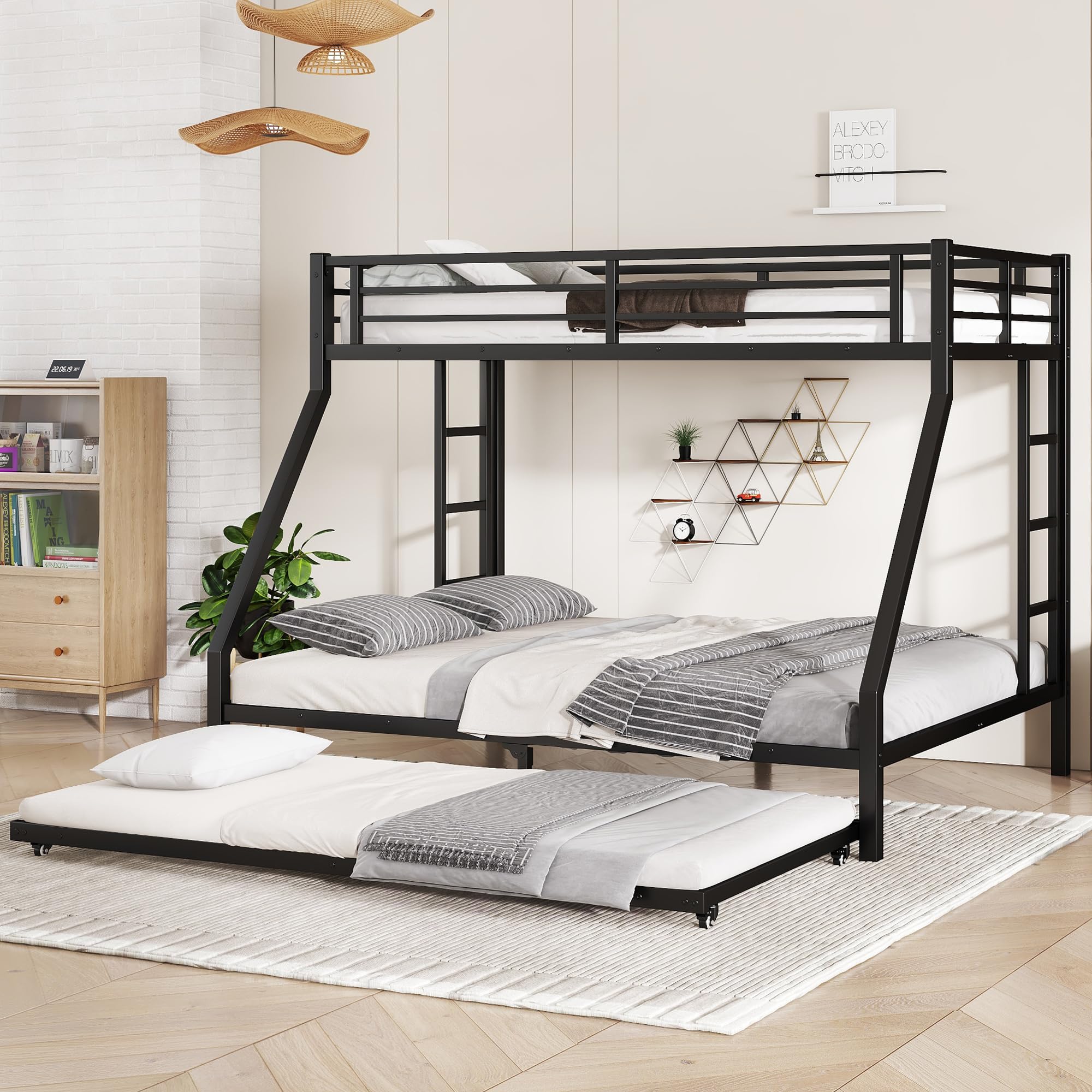 Amazon.com: Harper & Bright Designs Twin XL Over Queen Bunk Bed