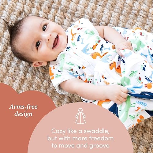 Miniatura 2 de SleepingBaby Zippy Freedom - Manta para bebé con cremallera, diseño de dinosaurio, pequeña (3 a 6 meses)