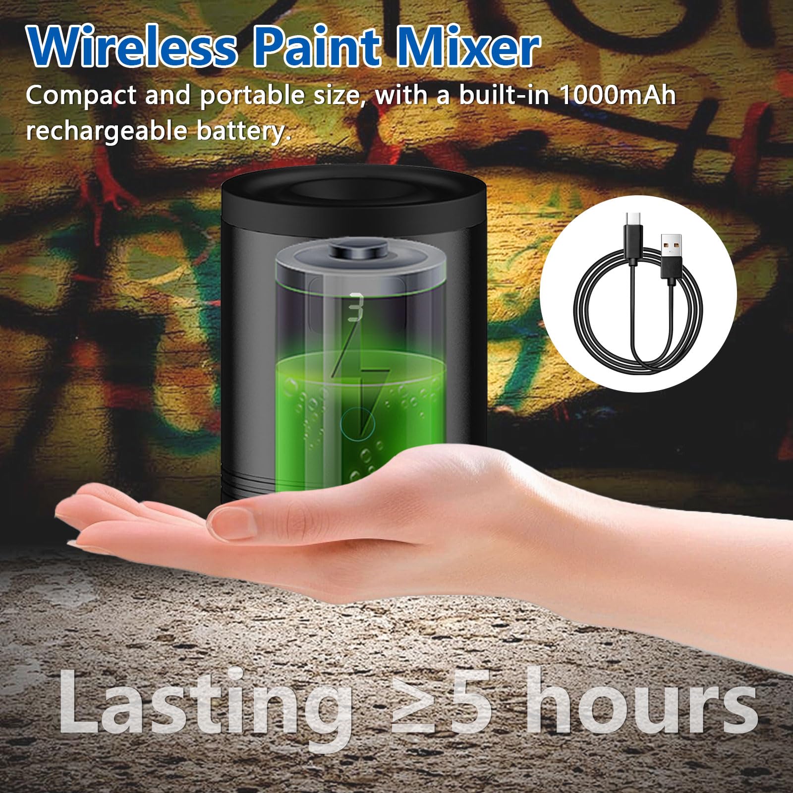 Mini Vortex Mixer, Farbmischer 5200rpm, Tattoo Ink Paint Mixer, Dreistufige Geschwindigkeits, Labor Vortex Schüttler Stirrerr für Acrylfarbe, Nagellack und Wimpernkleber