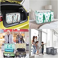 Vista 3 de BALEINE Paquete de 4 bolsas de mudanza de gran tamaño con asas reforzadas, bolsa de almacenamiento resistente para ropa, suministros de mudanza