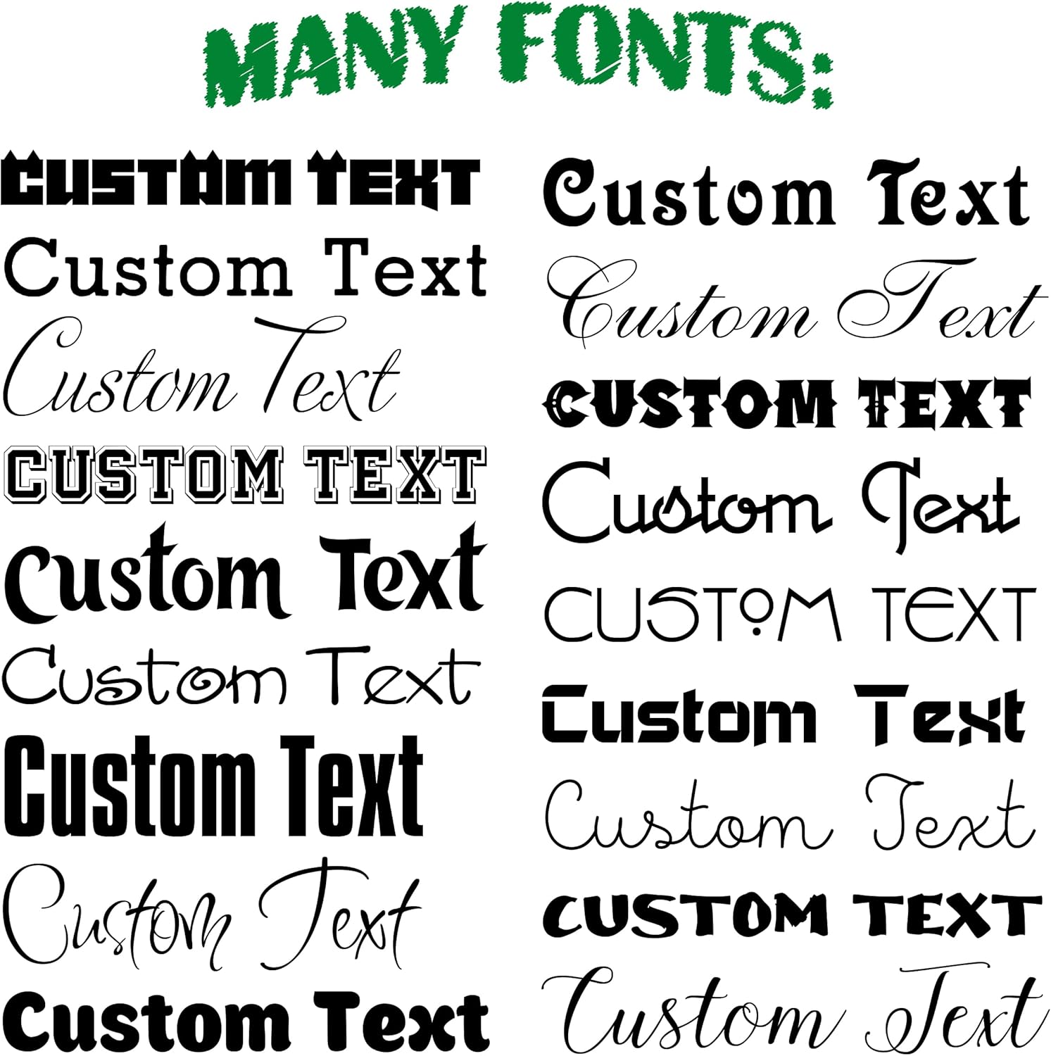 Custom Vinyl Lettering Stickers with Your Text