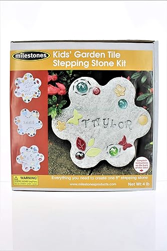 Milestones Kit de azulejos de jardín para niños, multicolor
