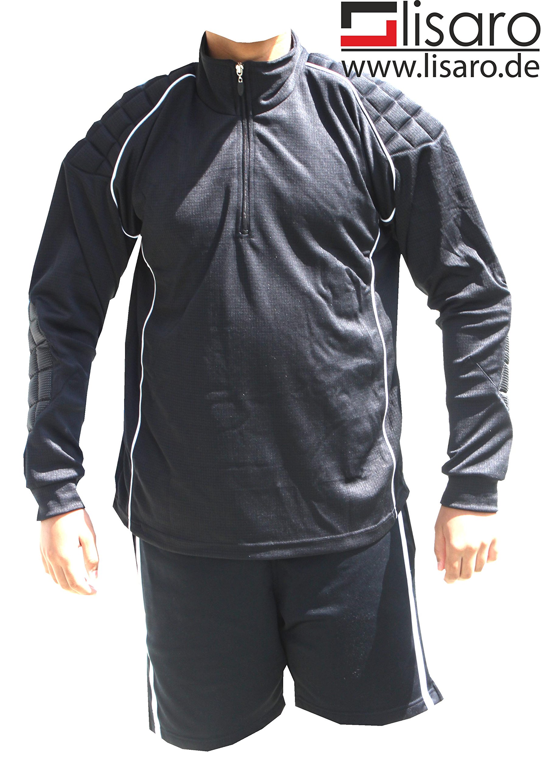 Lisaro Maillot Gardien de But Manches Longues Orange/Noir, Orange/Noir