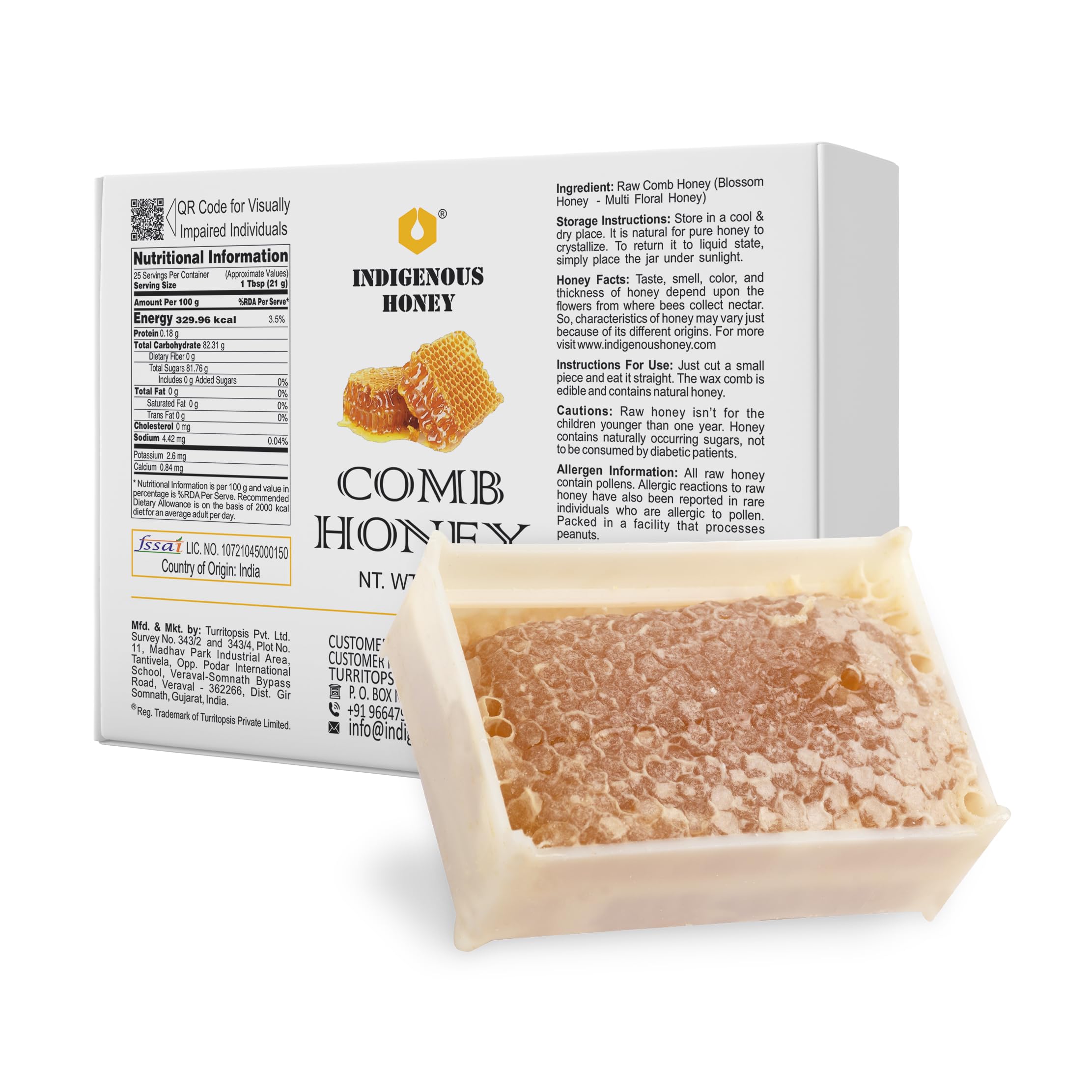 INDIGENOUS HONEY Raw Honey Comb Organic Pure Natural Unprocessed Unpasteurized Unheated as it is from the beehive 200 g Pack of 1 (B0D3C3ZFV4) Amazon Price History, Amazon Price Tracker