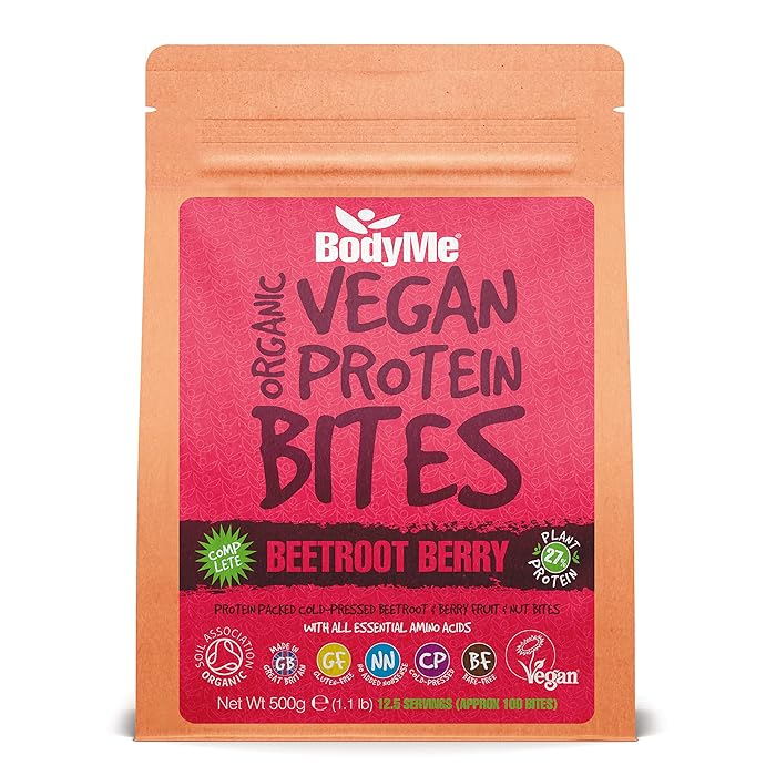 Buy BODYME Organic Vegan Protein Snack Bites Raw Beetroot Berry Pre
