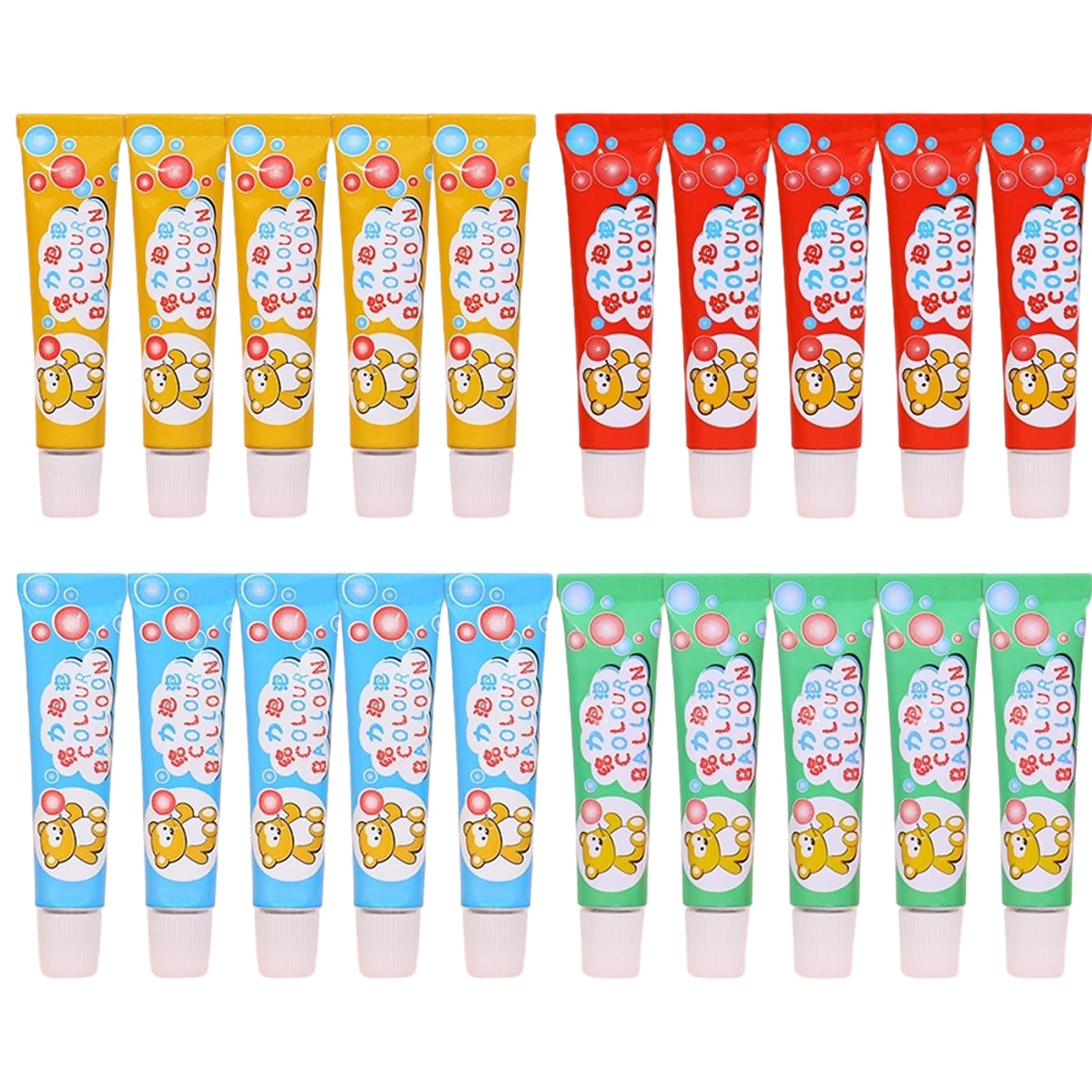 Plastic Bubble Toys 20Pcs, Non-toxic Blow Bubbles Balloons, Fun for School Party Indoor Outdoor, Random Color Kids