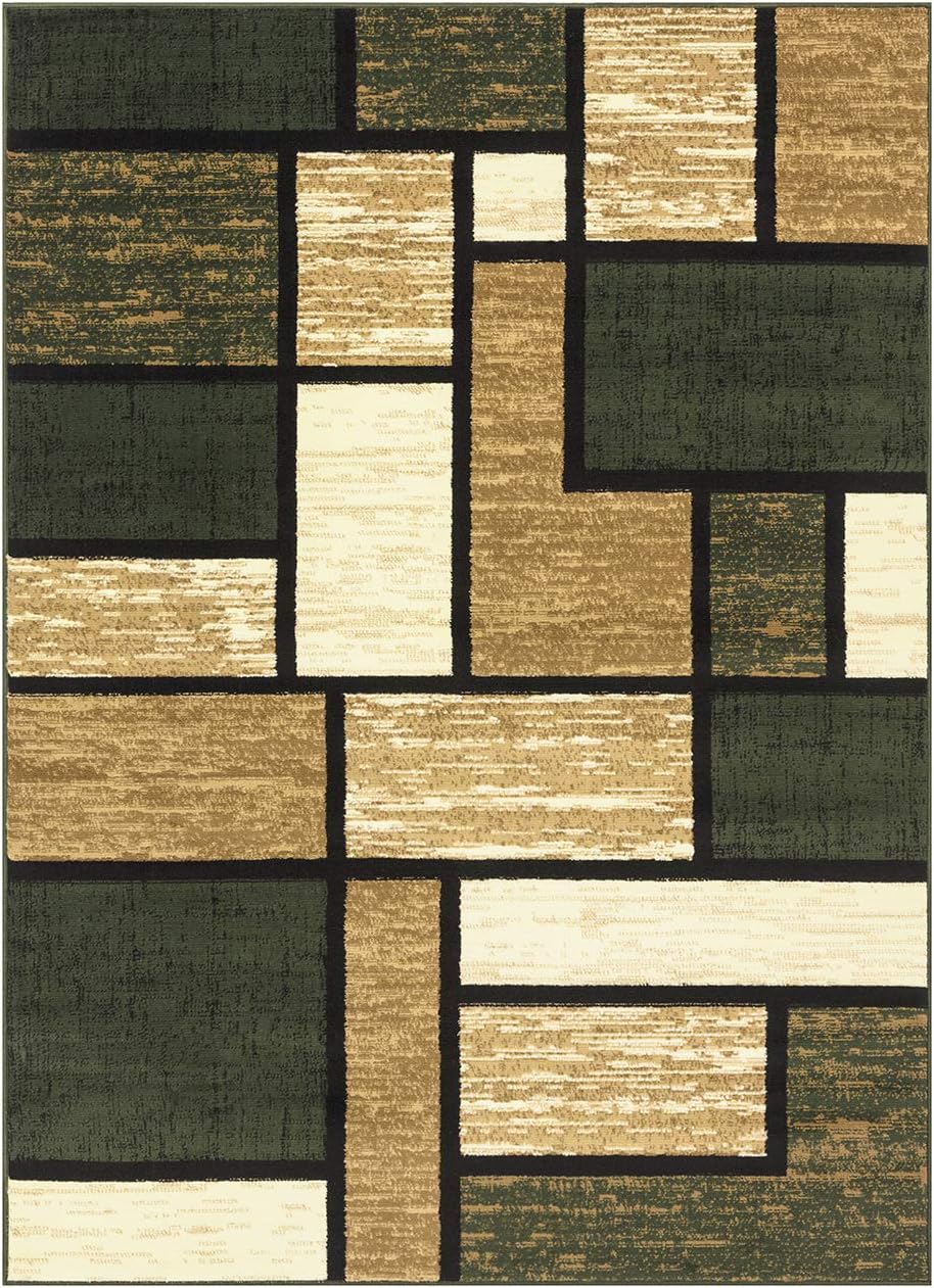 Princess 5x7 Geometric Abstract Area Rug 809 Cream Green